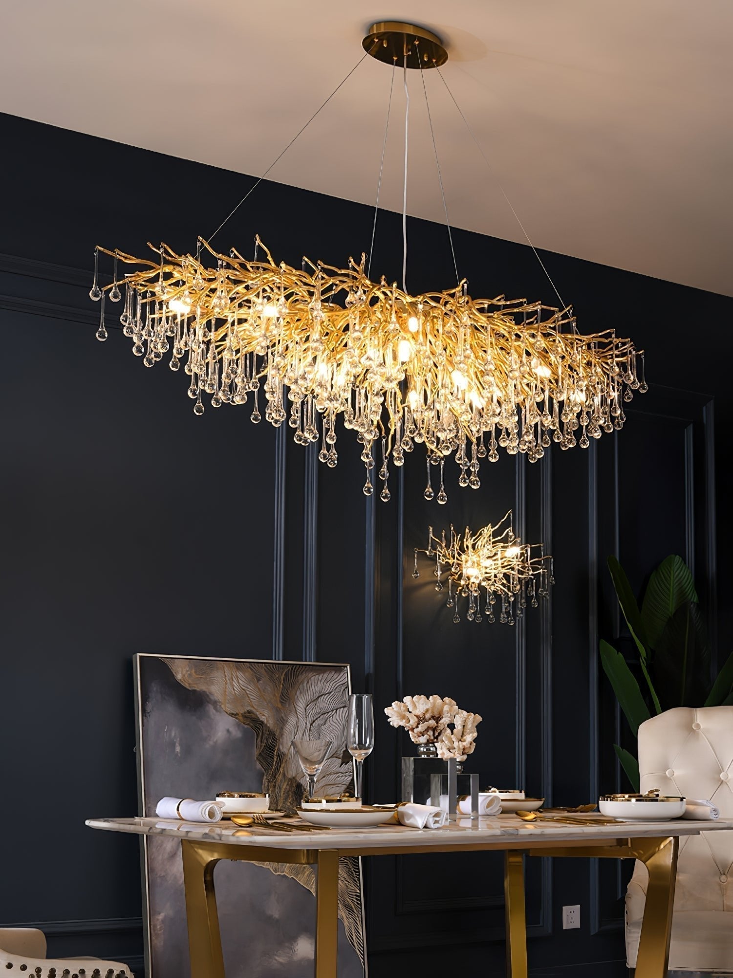 Teardrop Crystal Chandelier - Blowlighting