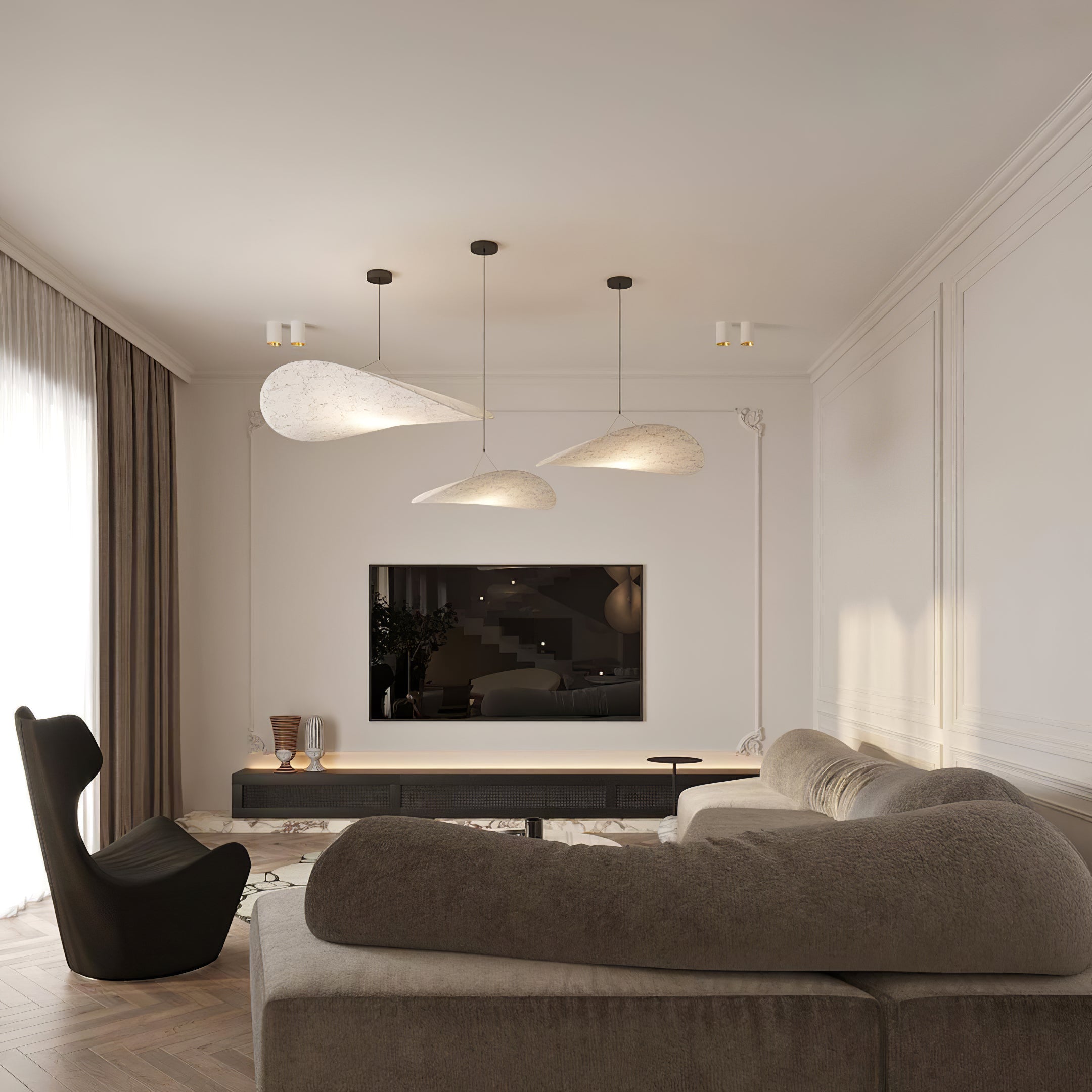 Tense Tyvek Pendant Lamp - Blowlighting