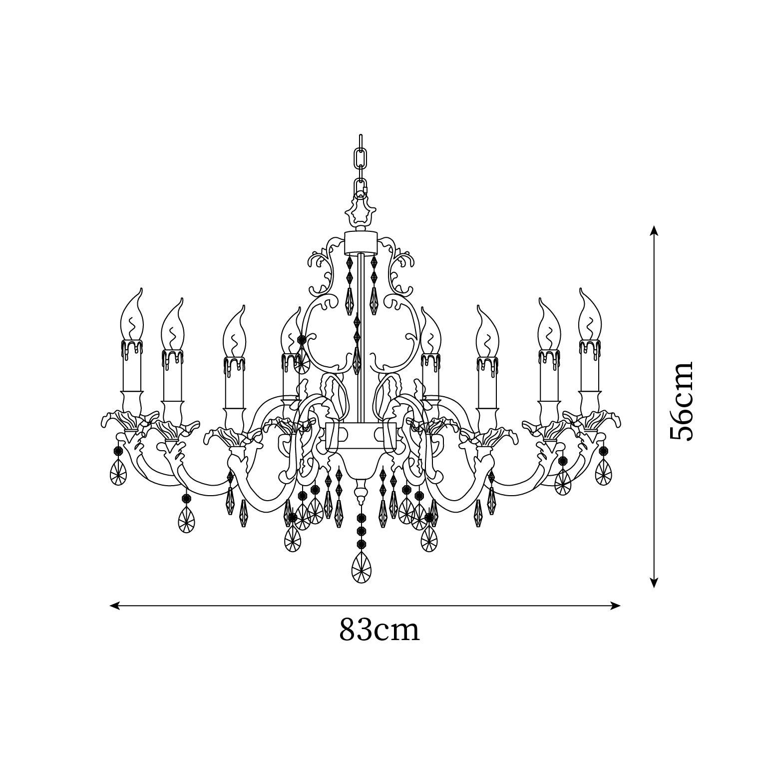 Elvion Classic Brass Crystal Chandelier - Letslighting