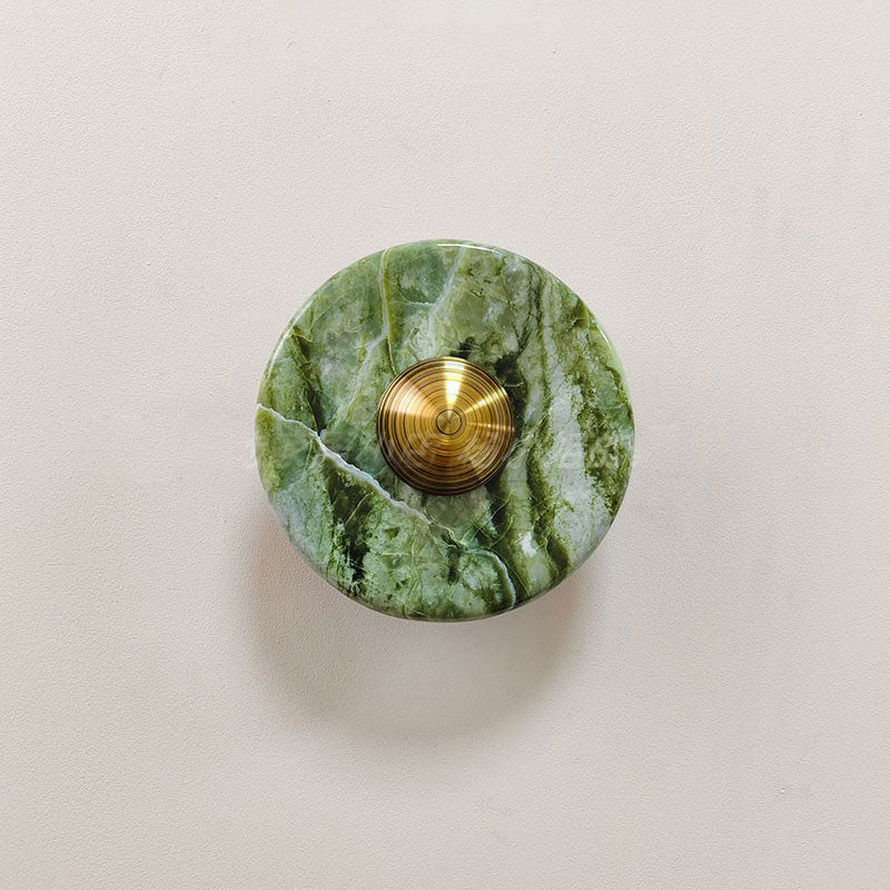 Olrine Modern Minimalist Marble Metal Wall Lamp - Lamp Copper