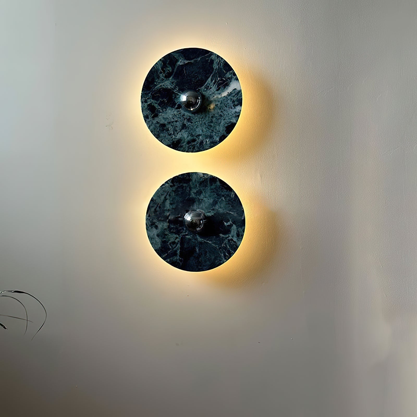 Olrine Modern Minimalist Marble Metal Wall Lamp - Lamp Copper