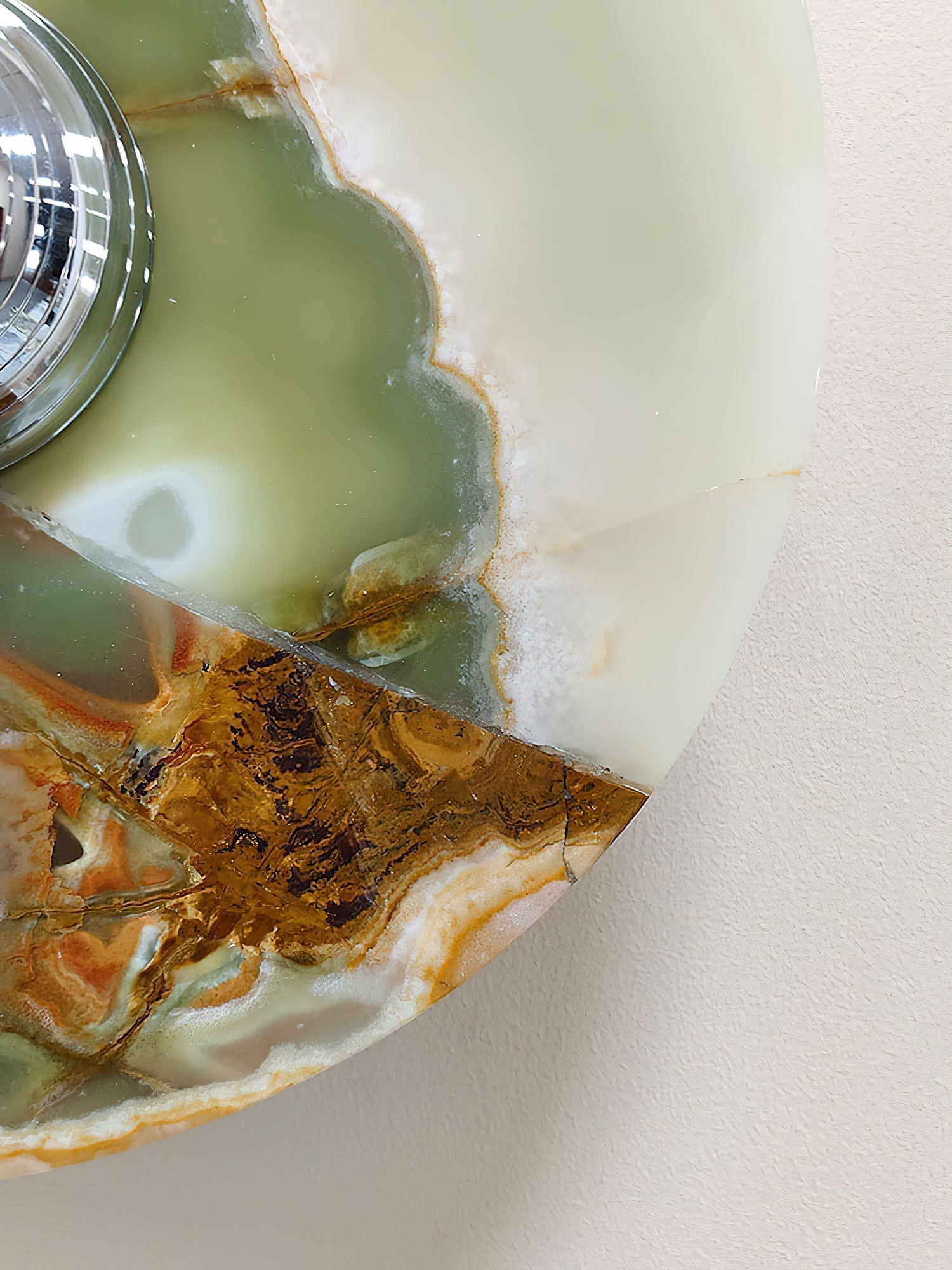 Olrine Modern Minimalist Marble Metal Wall Lamp - Lamp Copper