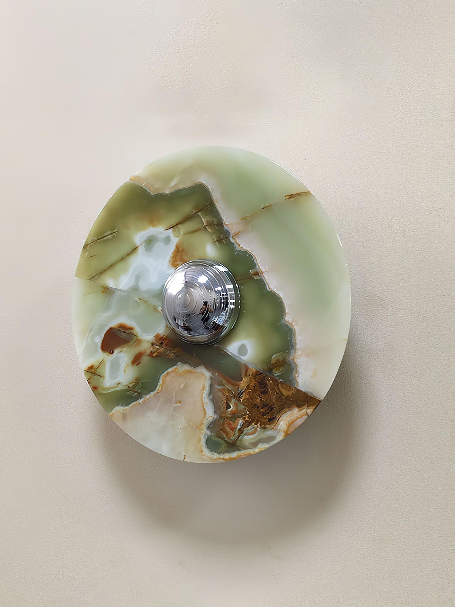 Olrine Modern Minimalist Marble Metal Wall Lamp - Lamp Copper