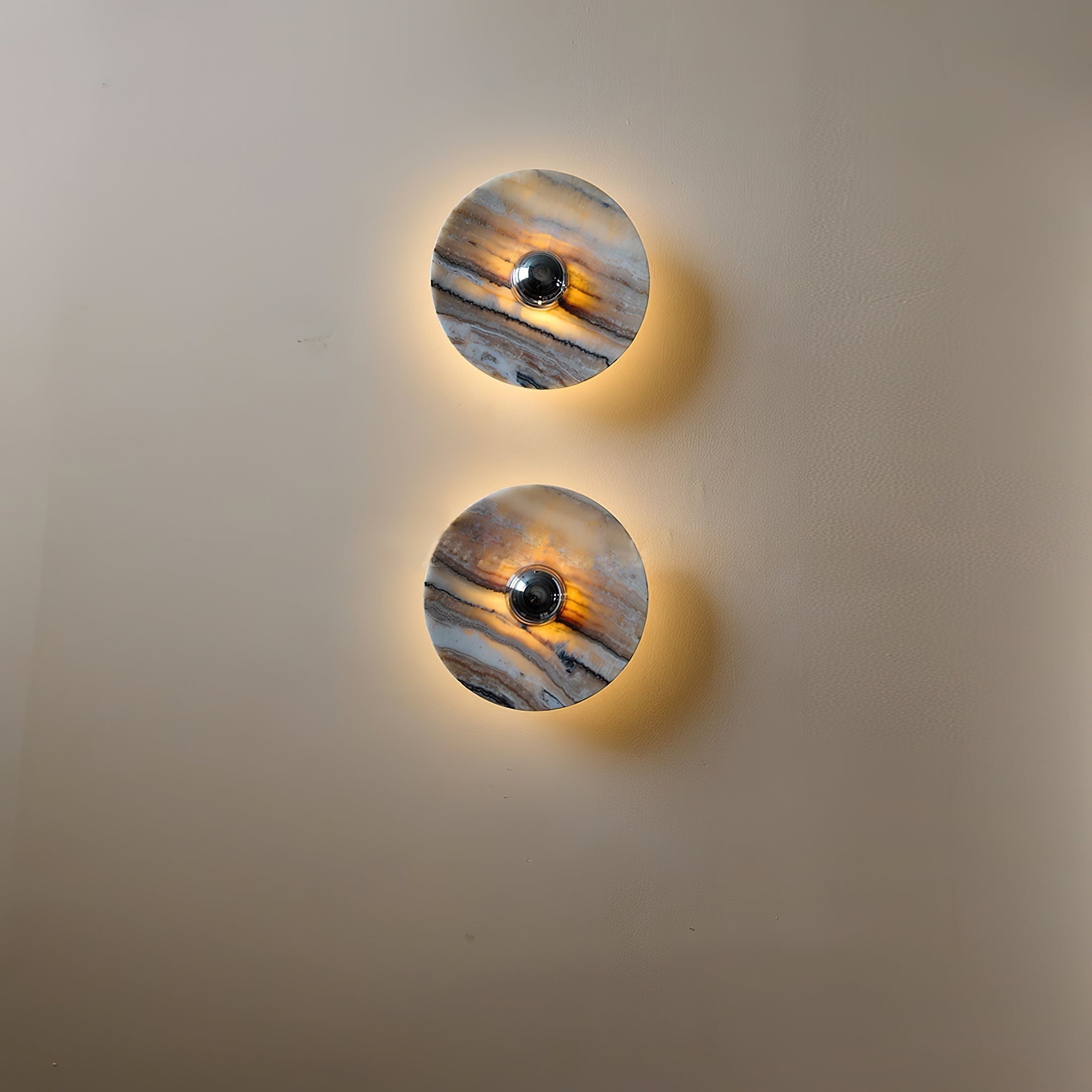 Olrine Modern Minimalist Marble Metal Wall Lamp - Lamp Copper