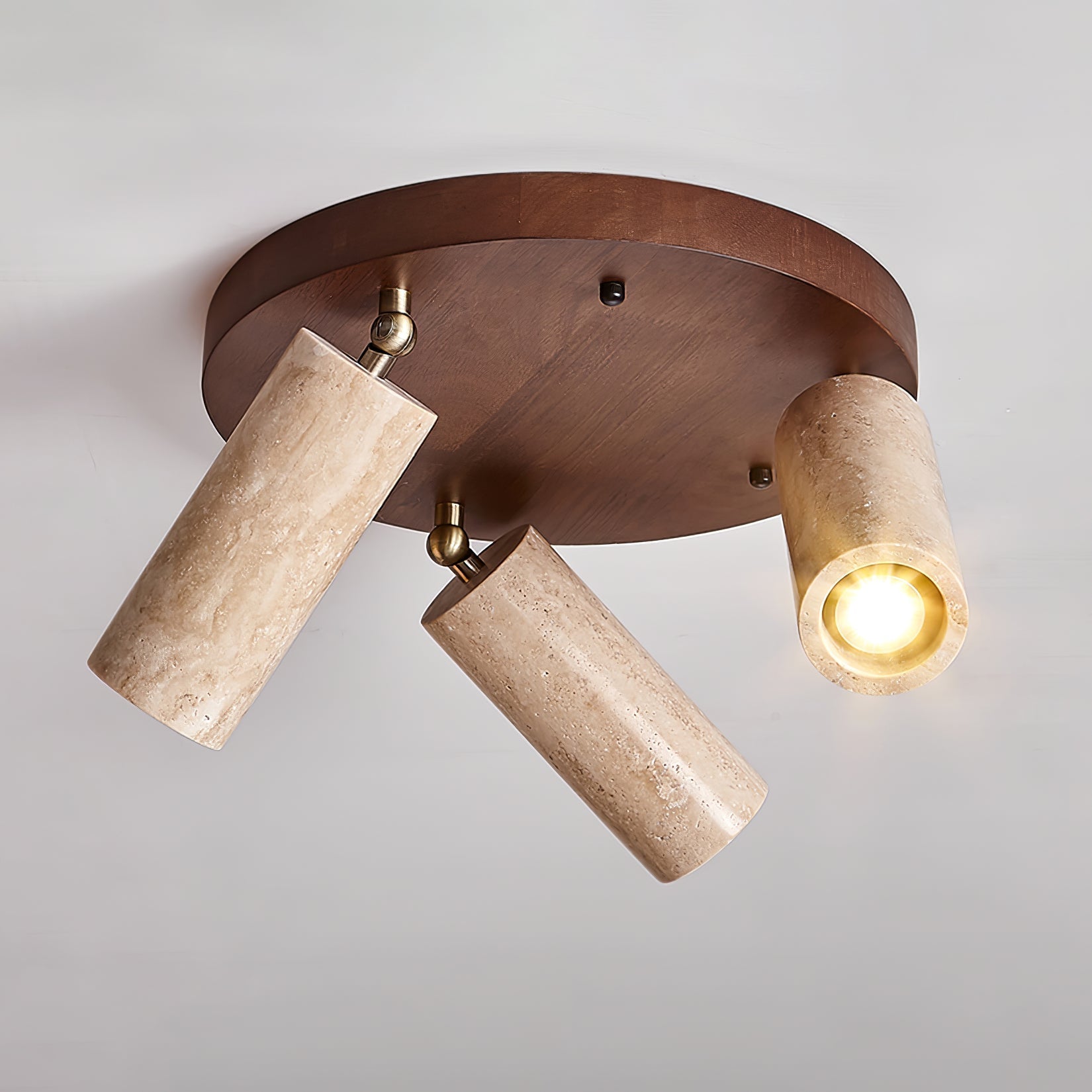 Zevenion Multi-Arm Travertine Ceiling Light - Neutralighting