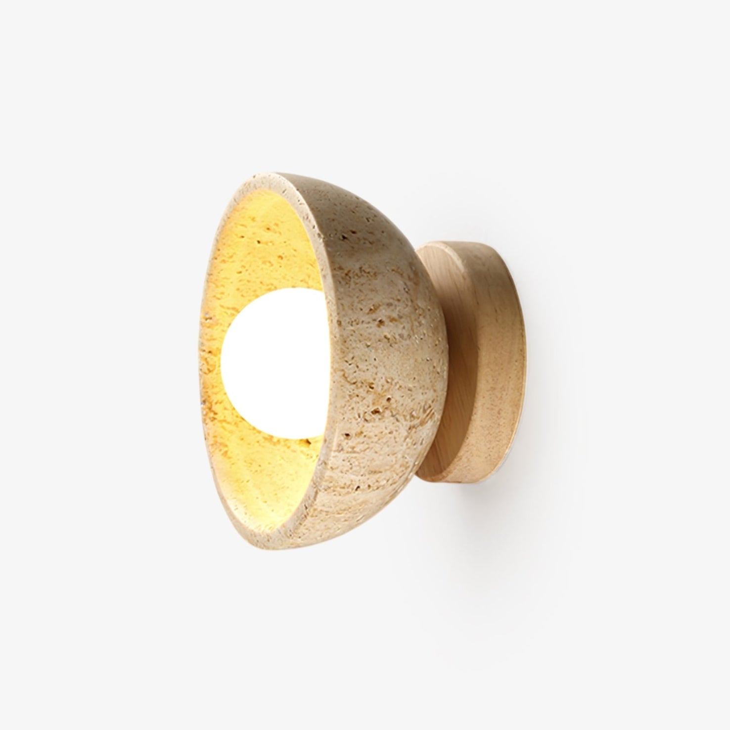 Vacaris Half-Dome Travertine Wall Light - Neutralighting