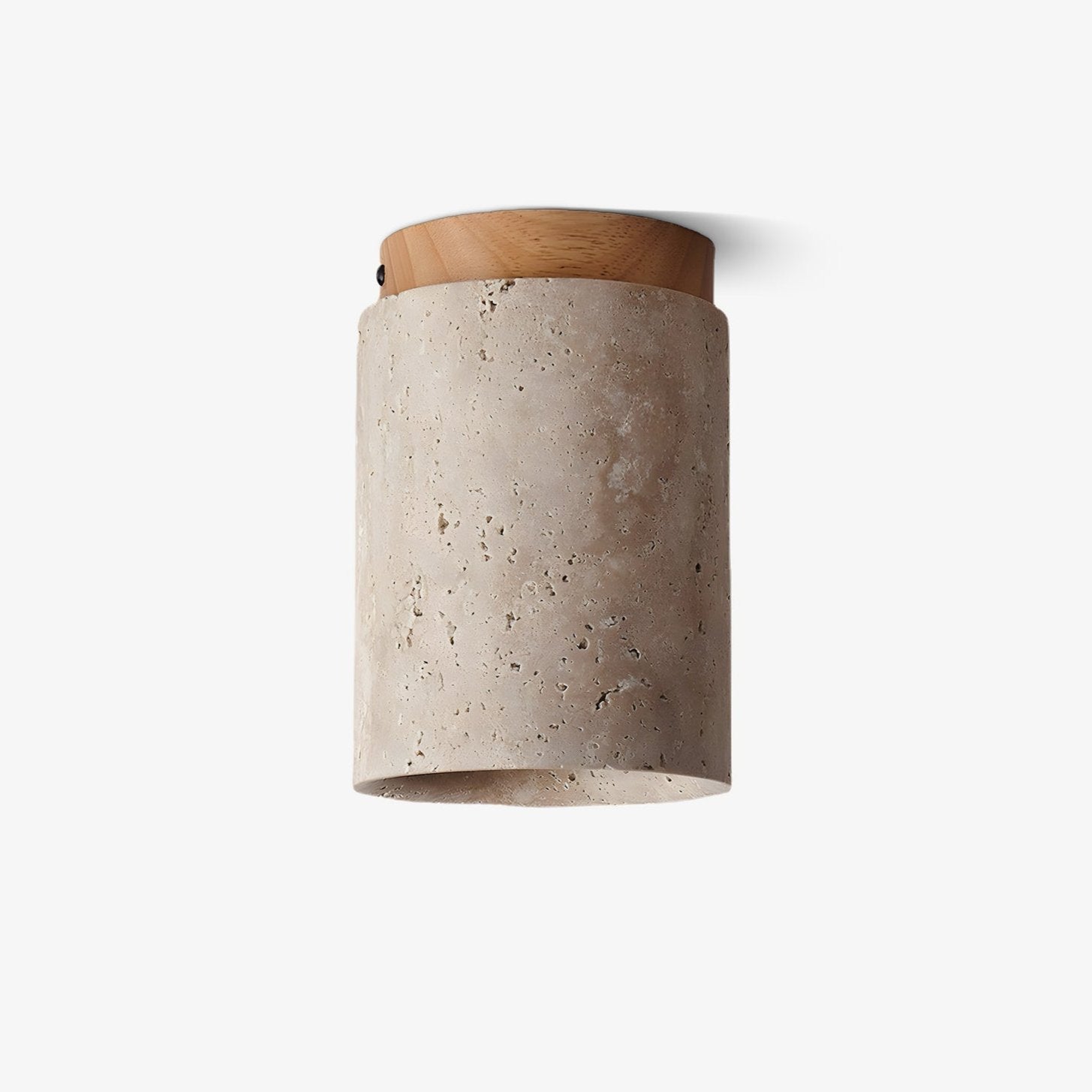 Aurnorira Cylinder Cap Travertine Ceiling Light - Neutralighting