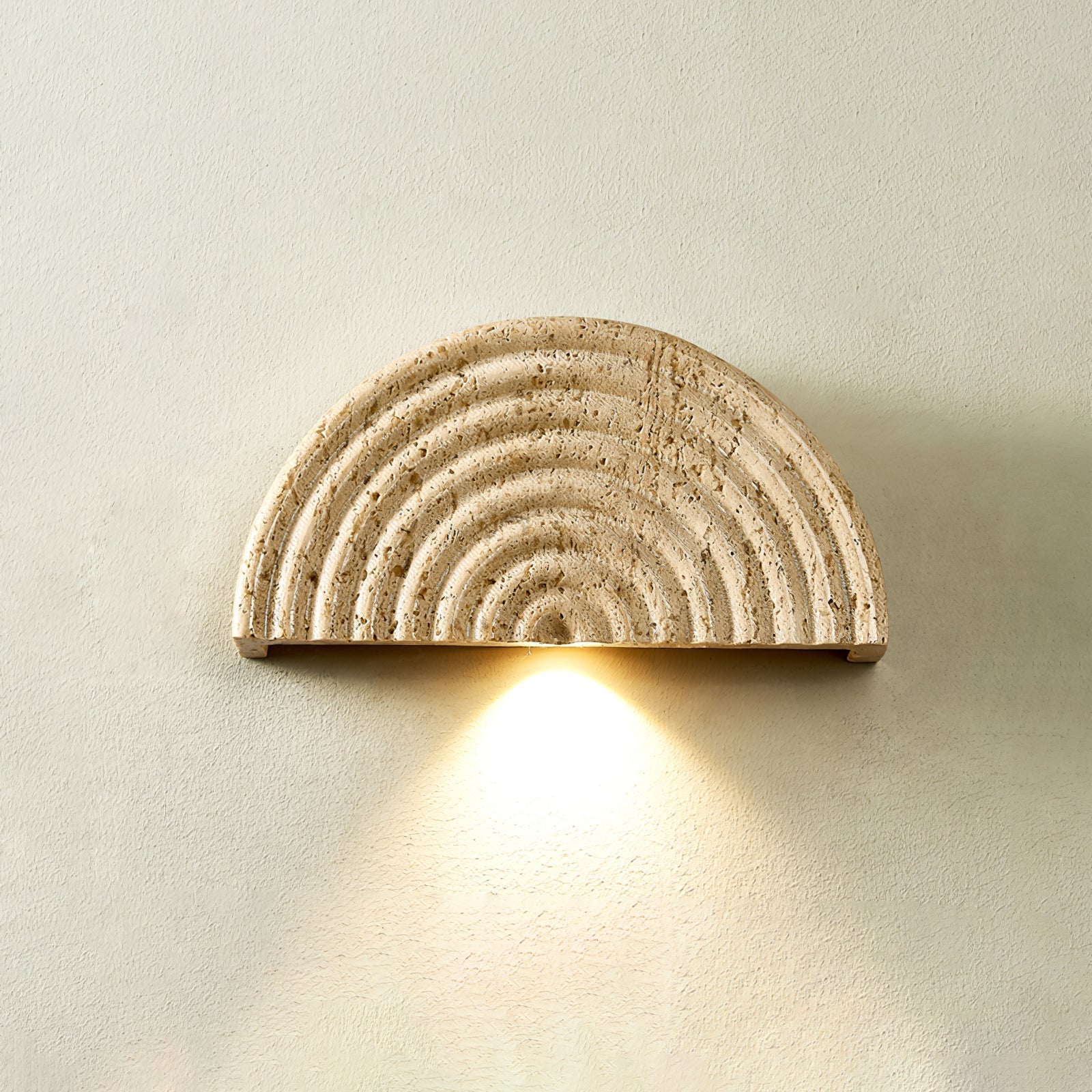Faro Travertine Half-Moon Wall Lamp - Neutralighting