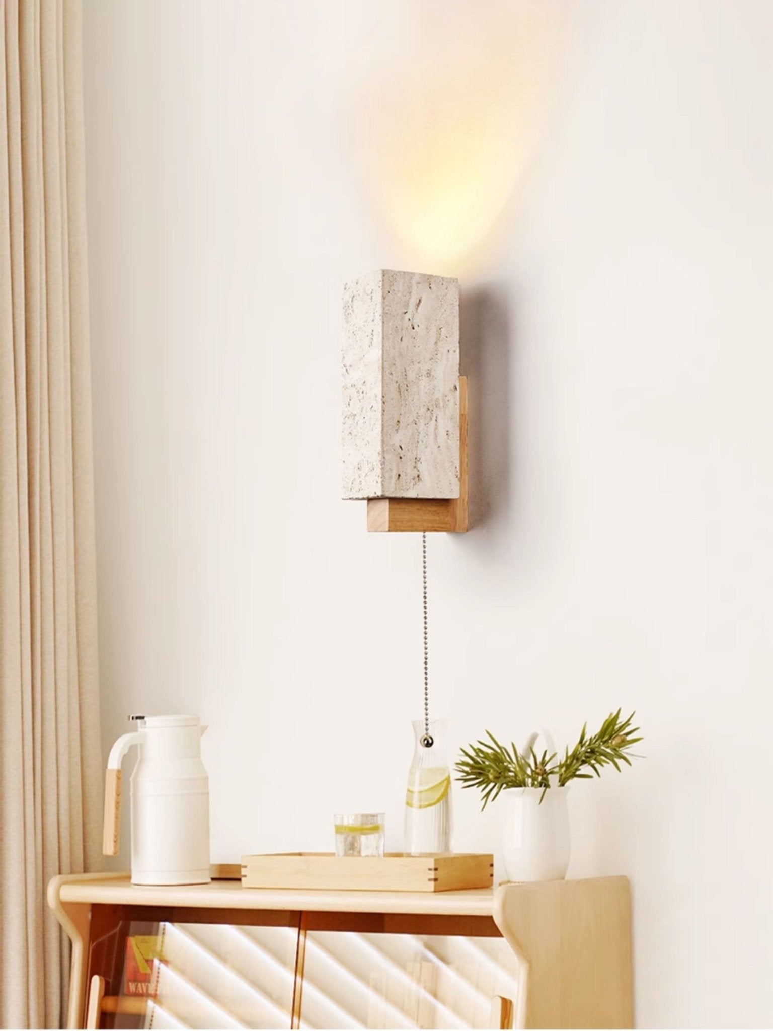 Elsoran Travertine Block Wall Light - Neutralighting
