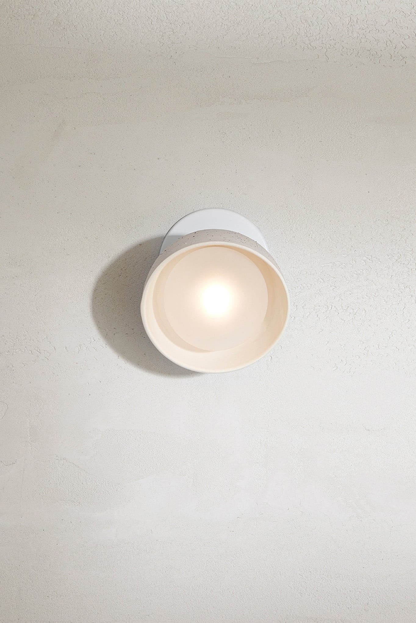 Ellorus Modern Minimalist Surface Glass Travertine Wall Lamp - Lamp Copper