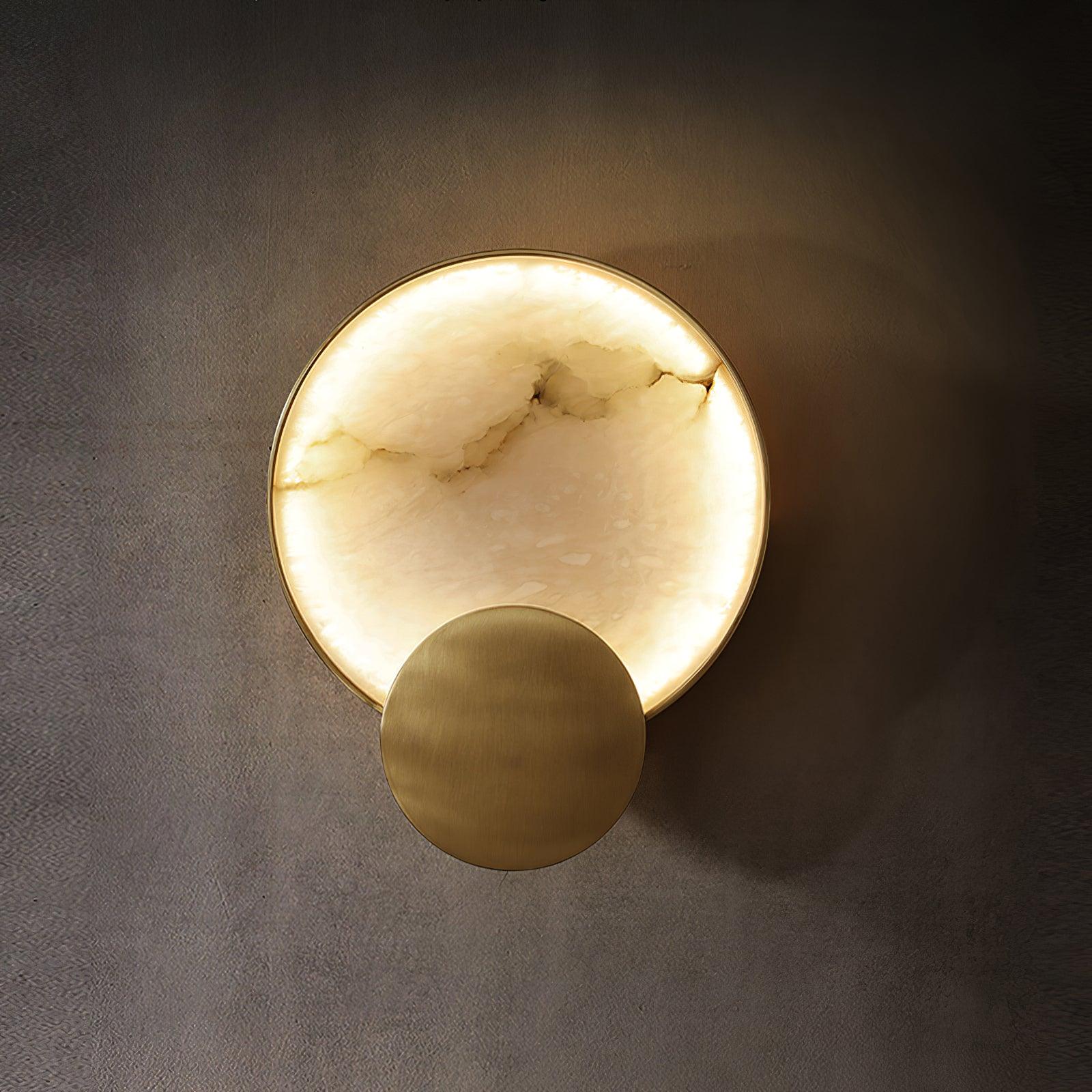 Myvelarae Circular Alabaster Wall Light - Neutralighting