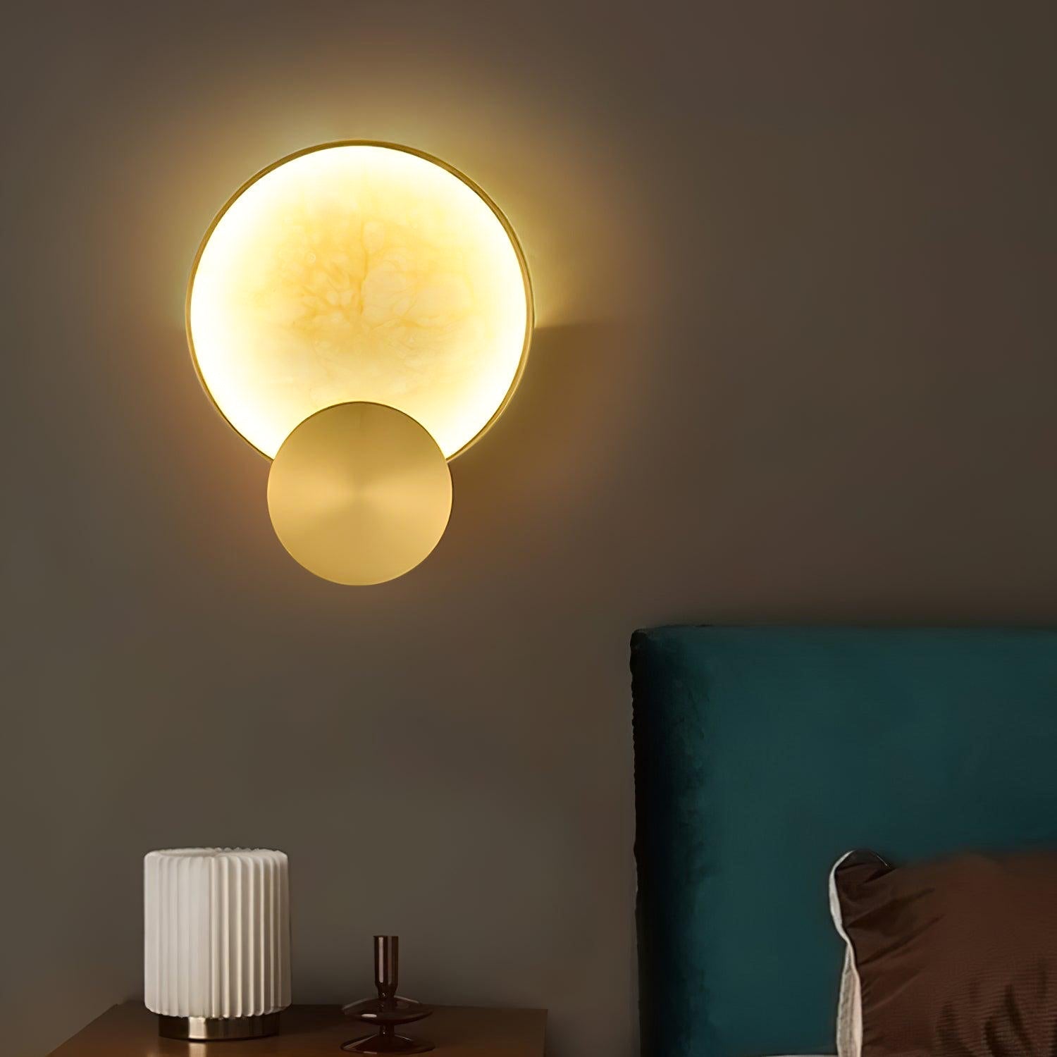 Myvelarae Circular Alabaster Wall Light - Neutralighting