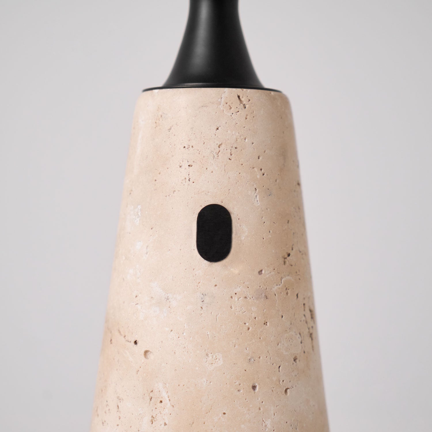 Vespera Sculptural Travertine Table Lamp - Neutralighting