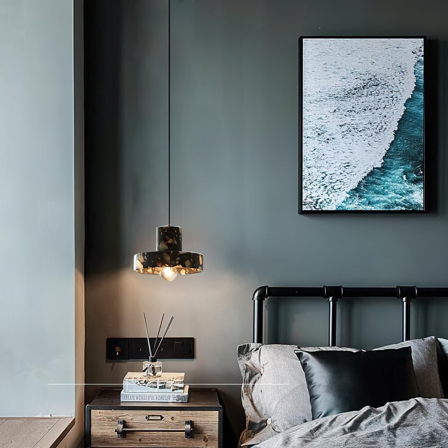 Sysoleth Modern Minimalist Metal Pendant Lamp - Lamp Copper