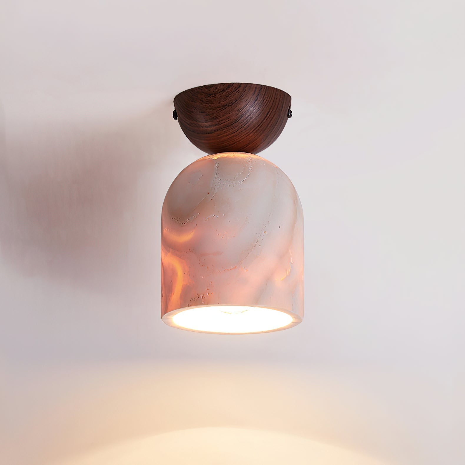 Vezorus Modern Minimalist Cone Travertine Ceiling Lamp - Lamp Copper