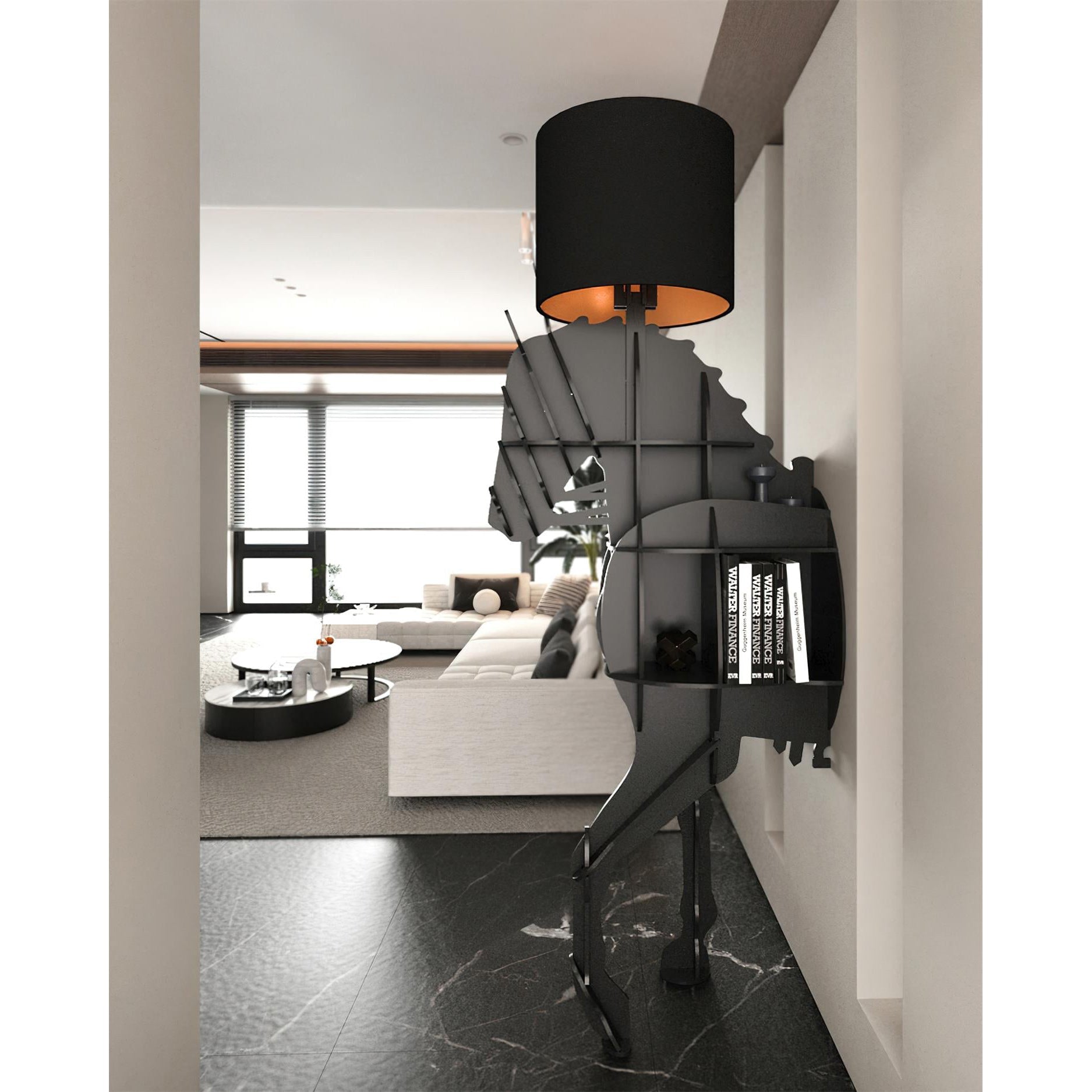 Tete Horse Floor Lamp - Lamp Copper