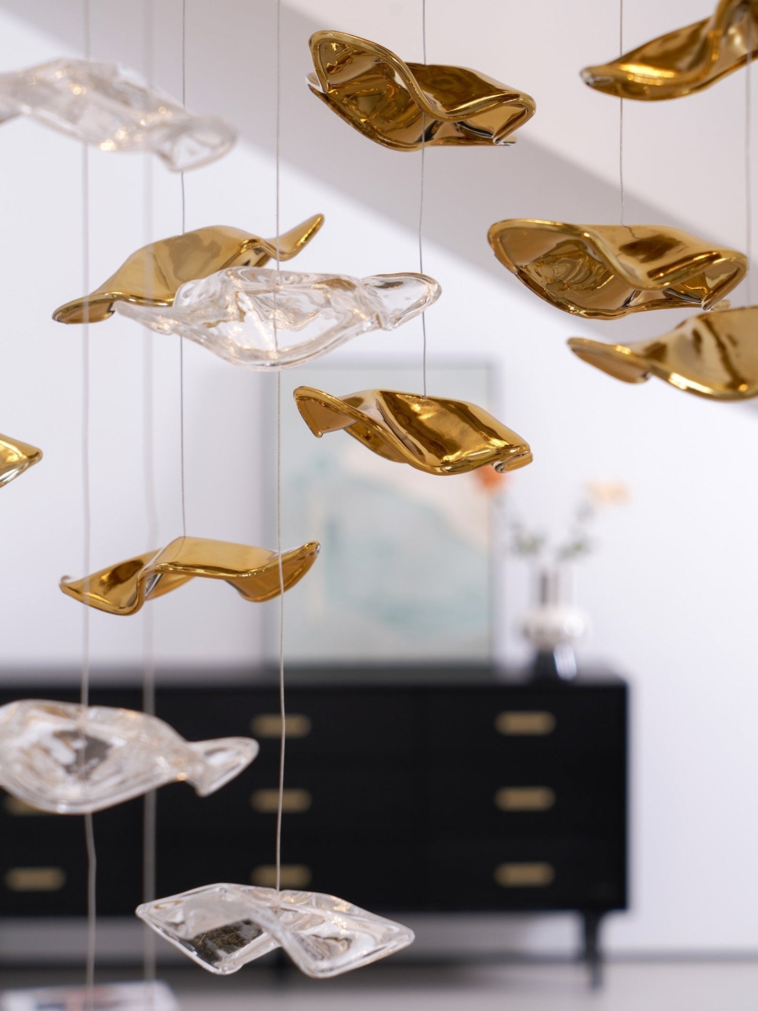 Nephele Crystal Leaf Chandelier - Blowlighting