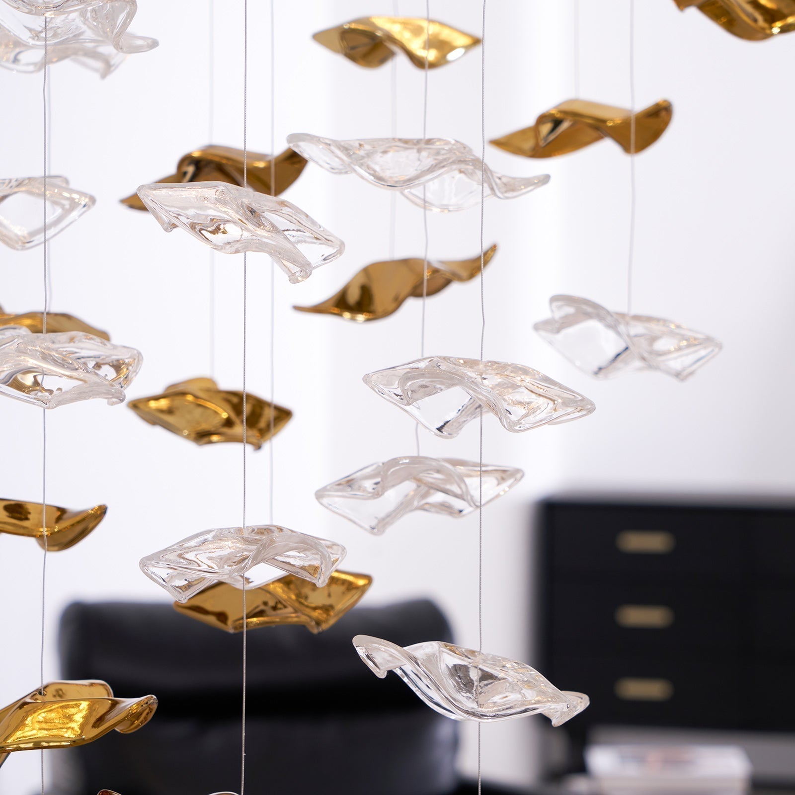 Nephele Crystal Leaf Chandelier - Blowlighting