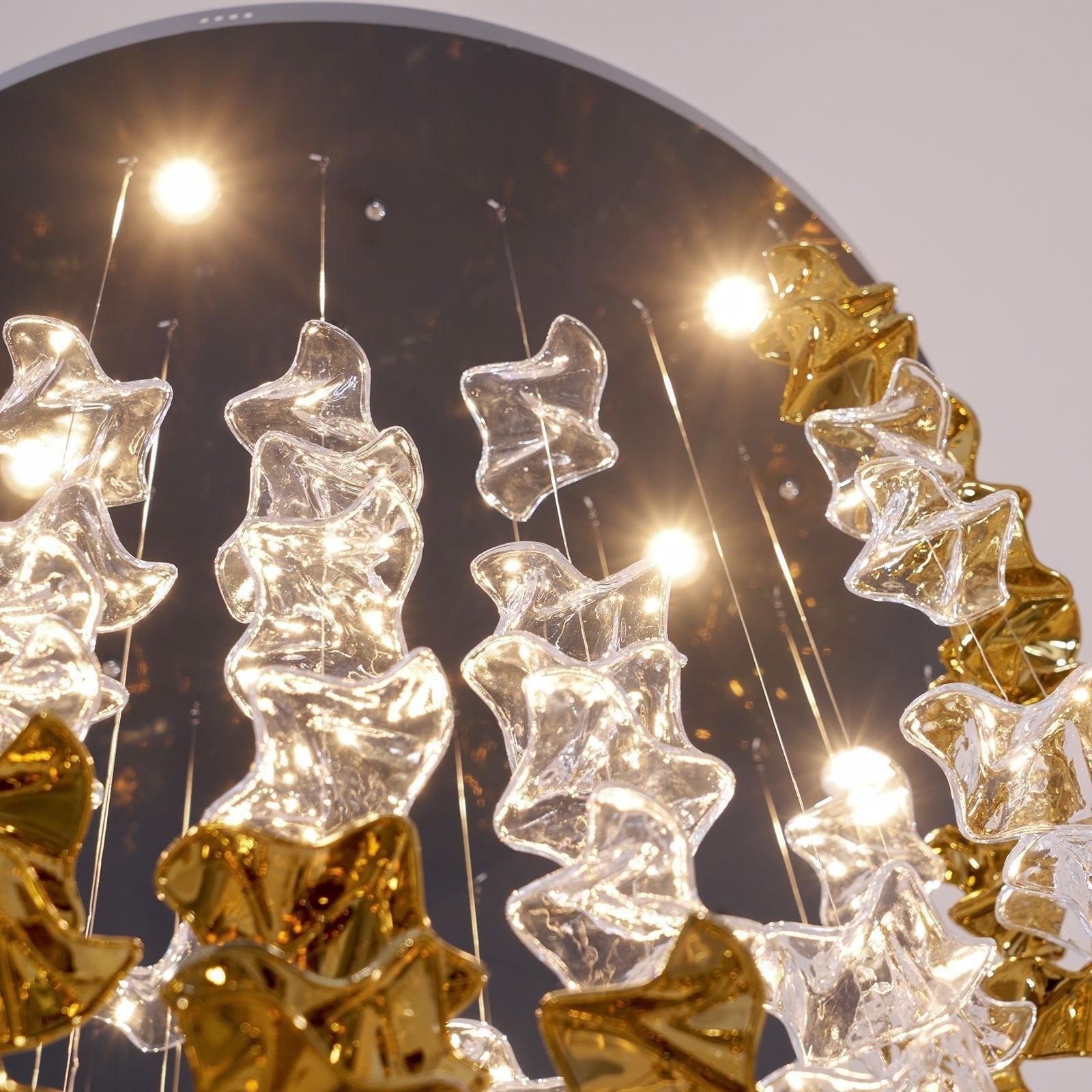 Nephele Crystal Leaf Chandelier - Blowlighting