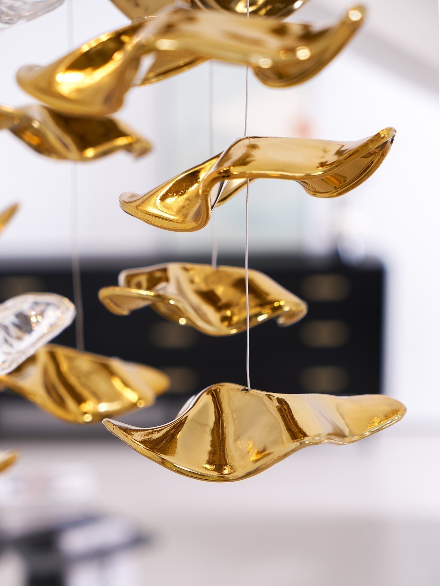 Nephele Crystal Leaf Chandelier - Blowlighting