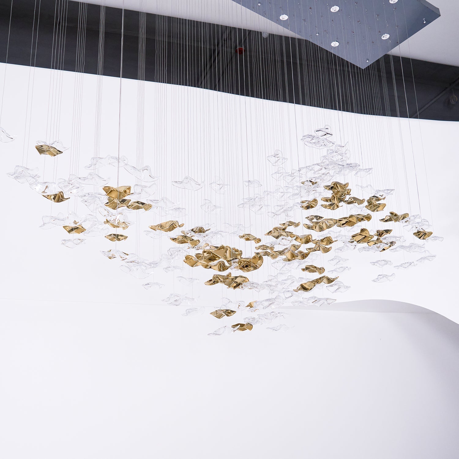 Nephele Crystal Leaf Chandelier - Blowlighting