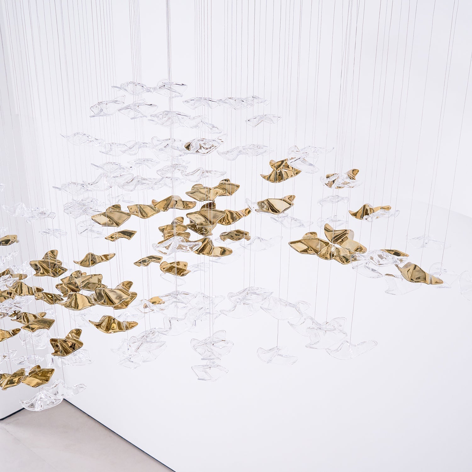 Nephele Crystal Leaf Chandelier - Blowlighting