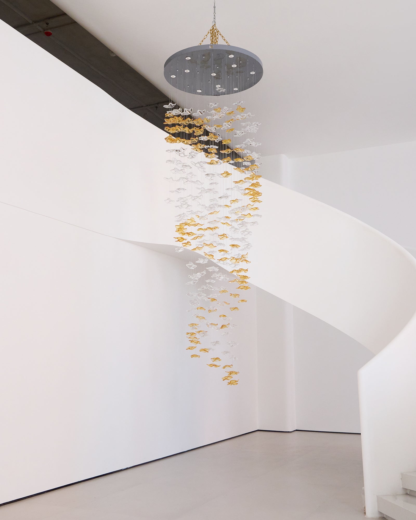 Nephele Crystal Leaf Chandelier - Blowlighting