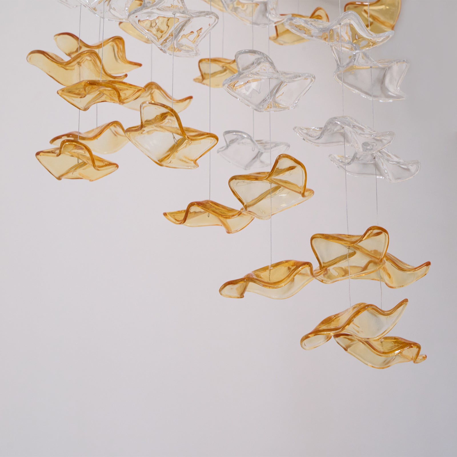 Nephele Crystal Leaf Chandelier - Blowlighting