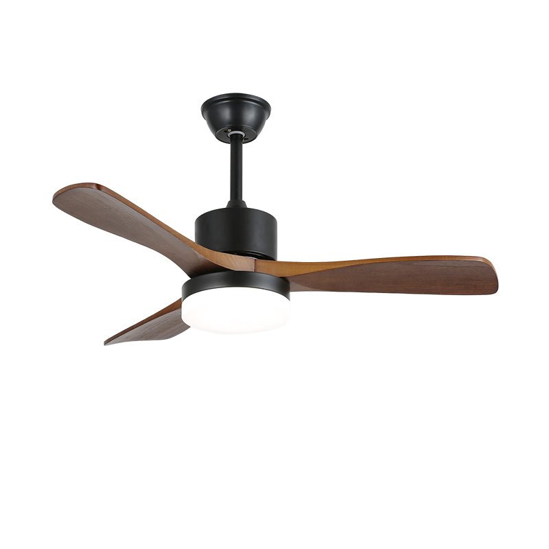 Ventilatore da Soffitto con Luce Minimalista Darian in Legno, altra angolazione