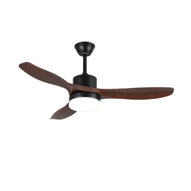 Ventilatore da Soffitto con Luce Minimalista Darian in Legno, dettaglio pale