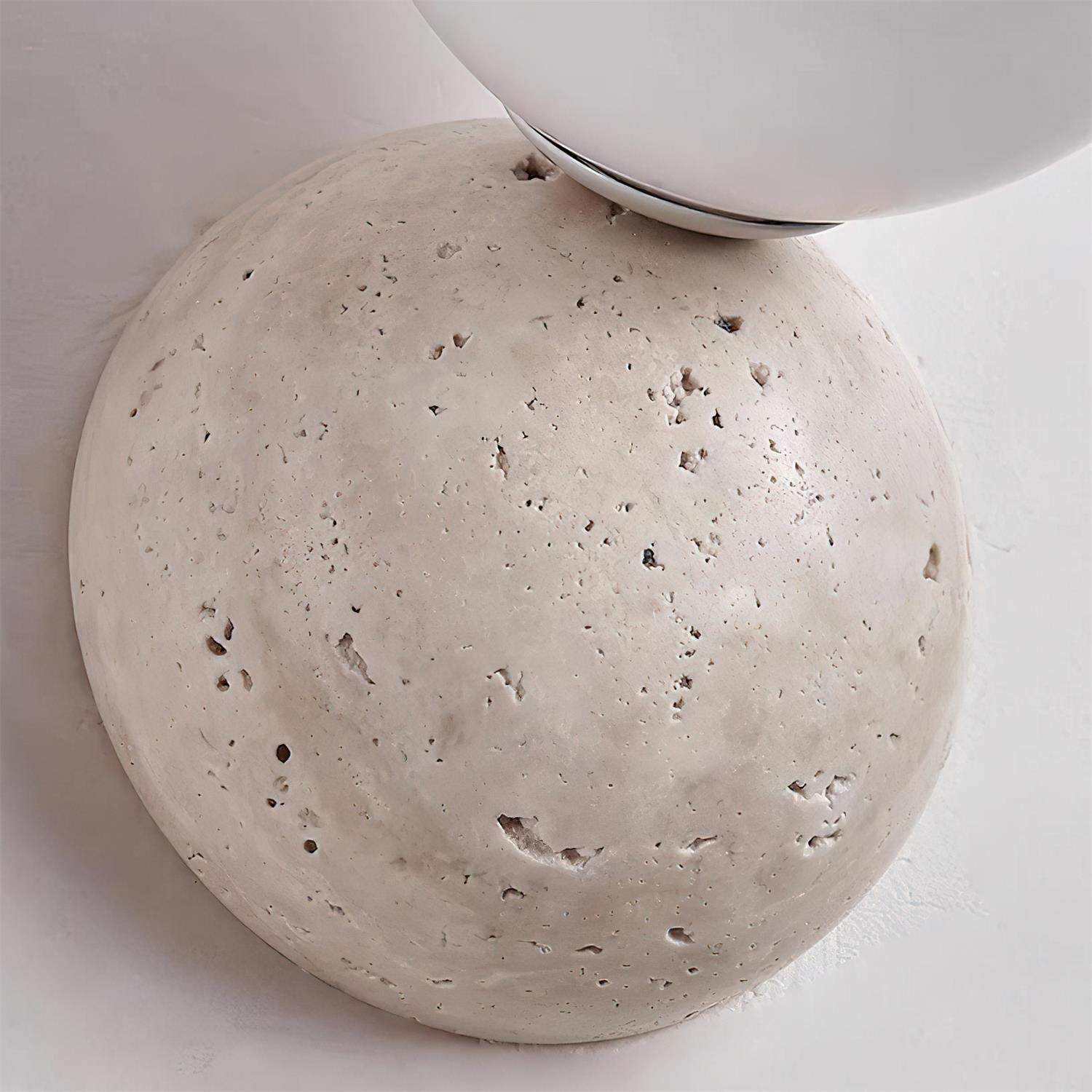 Ritta Wall Lamp Travertine Dual-sphere Design - Letslighting