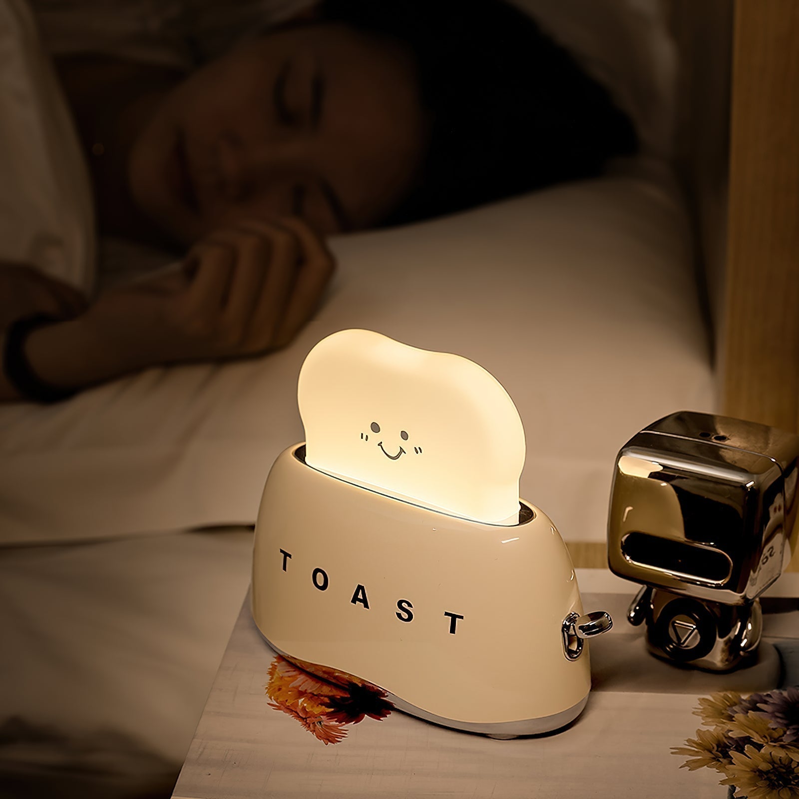 Toaster Table Lamp (built-in battery) - Lamp Copper