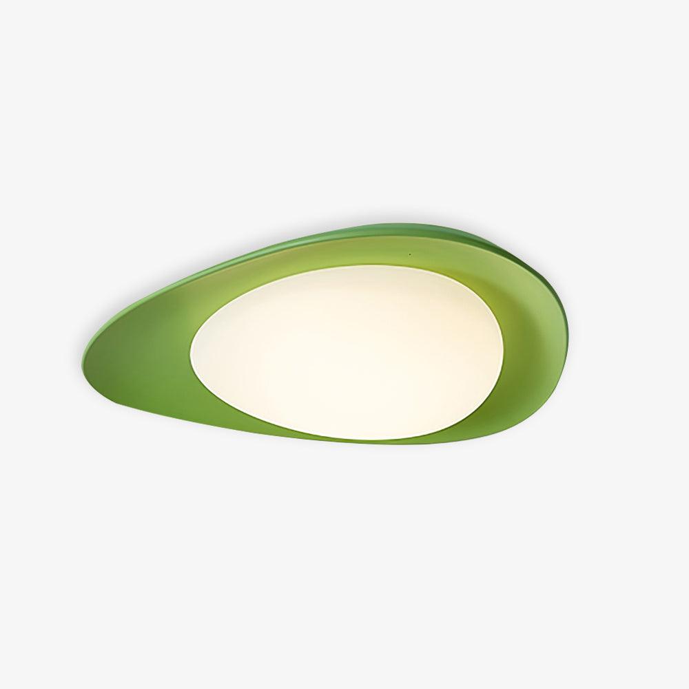 Aria Lampada da Soffitto Verde e Beige con Forma a Ciottolo