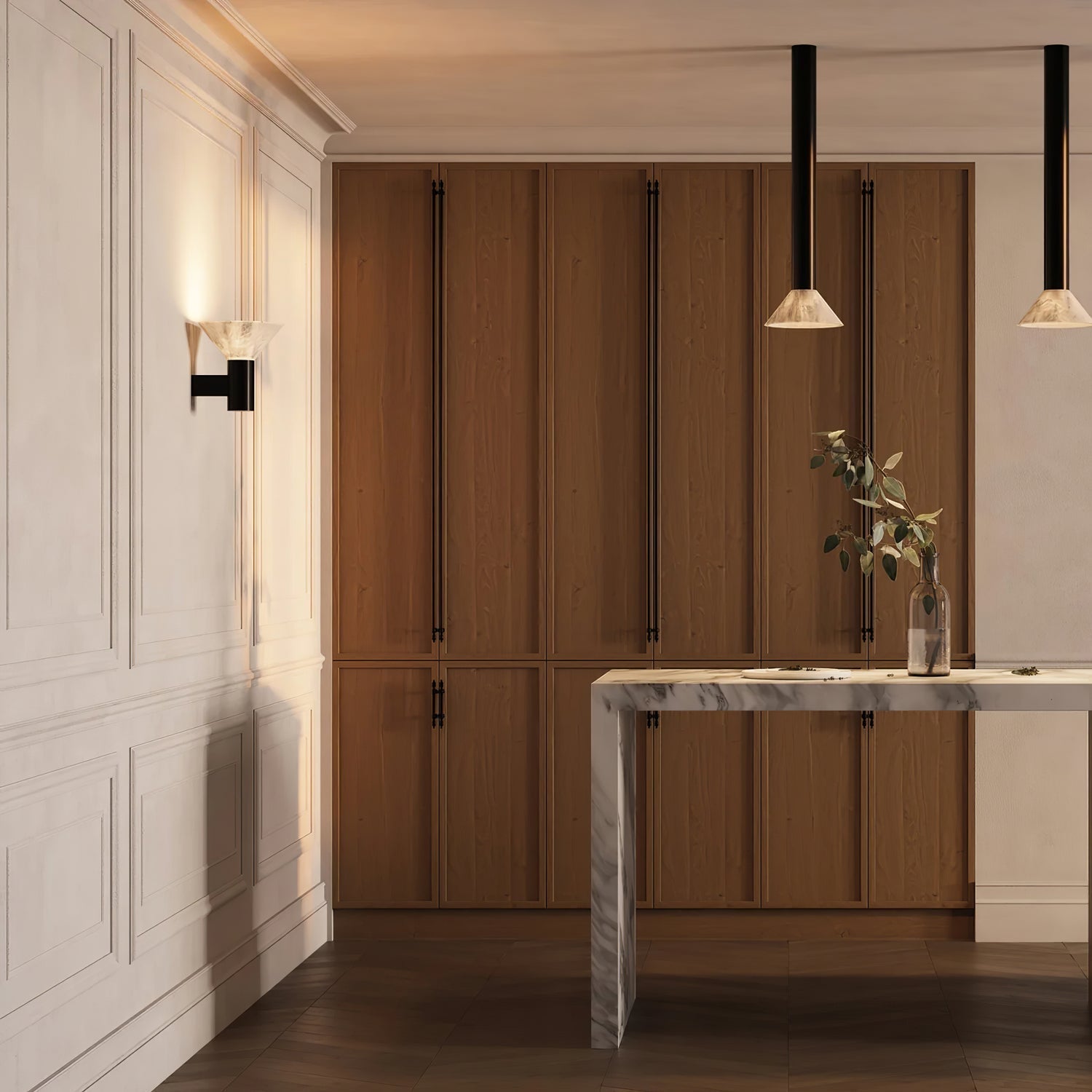 Eurnoria Cone Alabaster Wall Light - Neutralighting