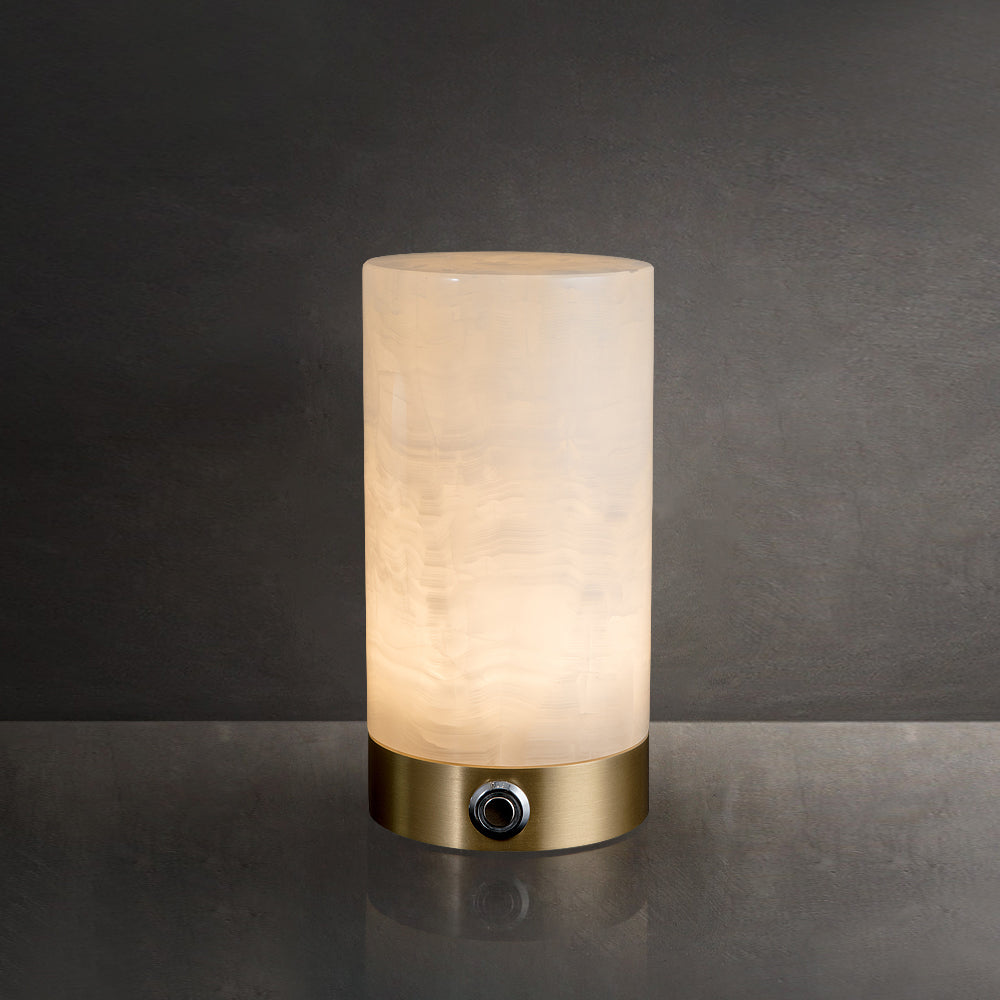 Totem Alabaster Table Lamp (built-in battery) - Lamp Copper