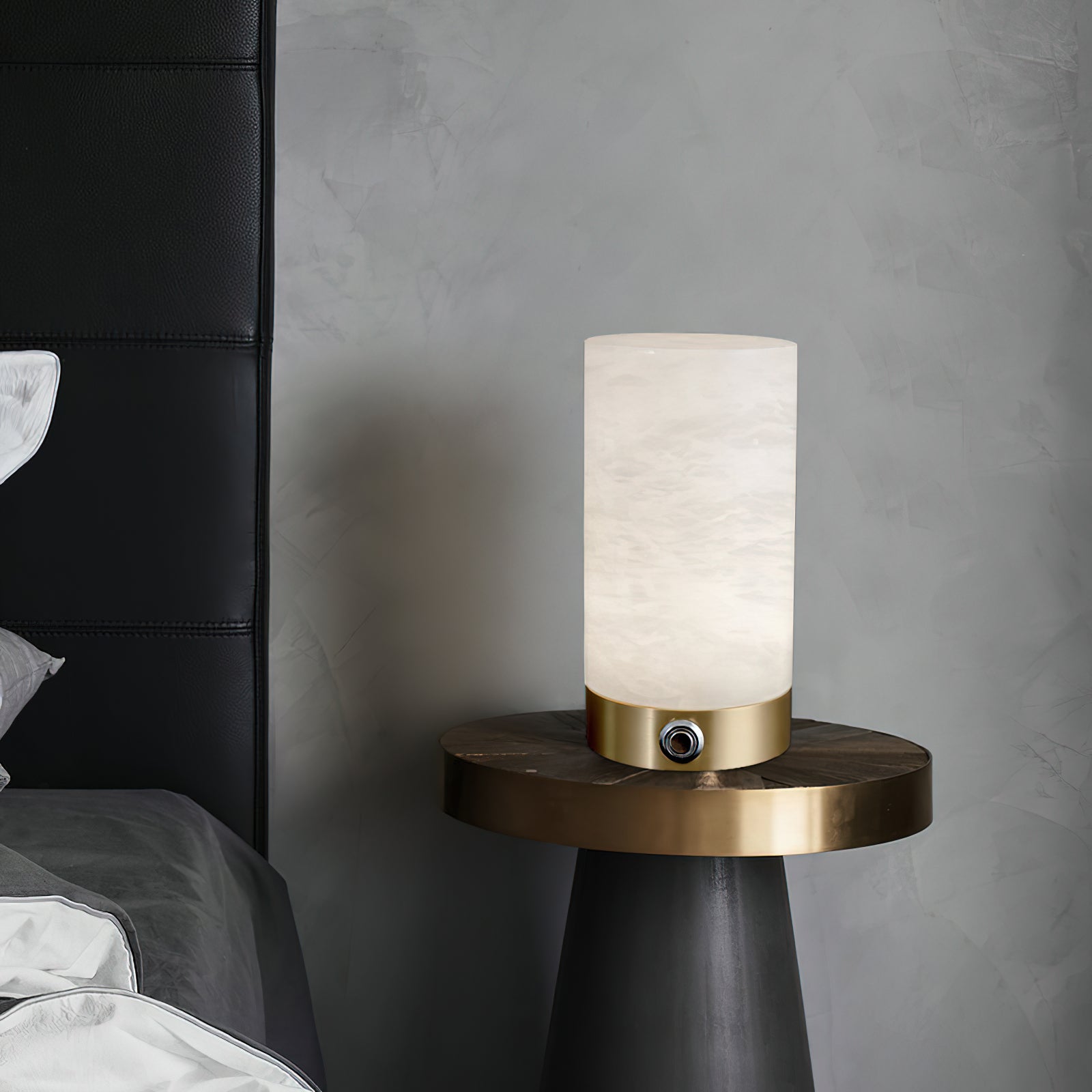 Totem Alabaster Table Lamp (built-in battery) - Lamp Copper