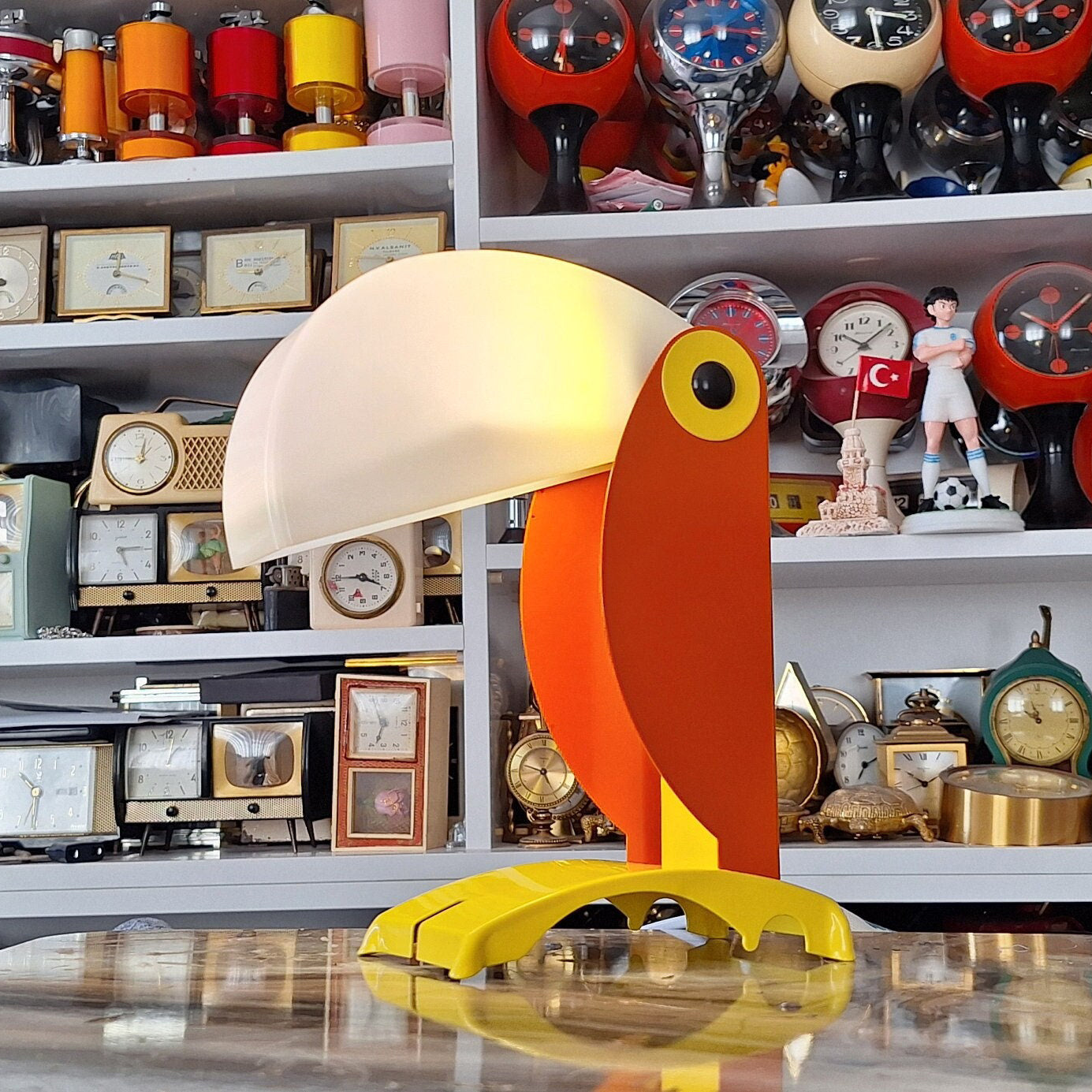 Toucan Table Lamp (Built-in Battery) - Lamp Copper