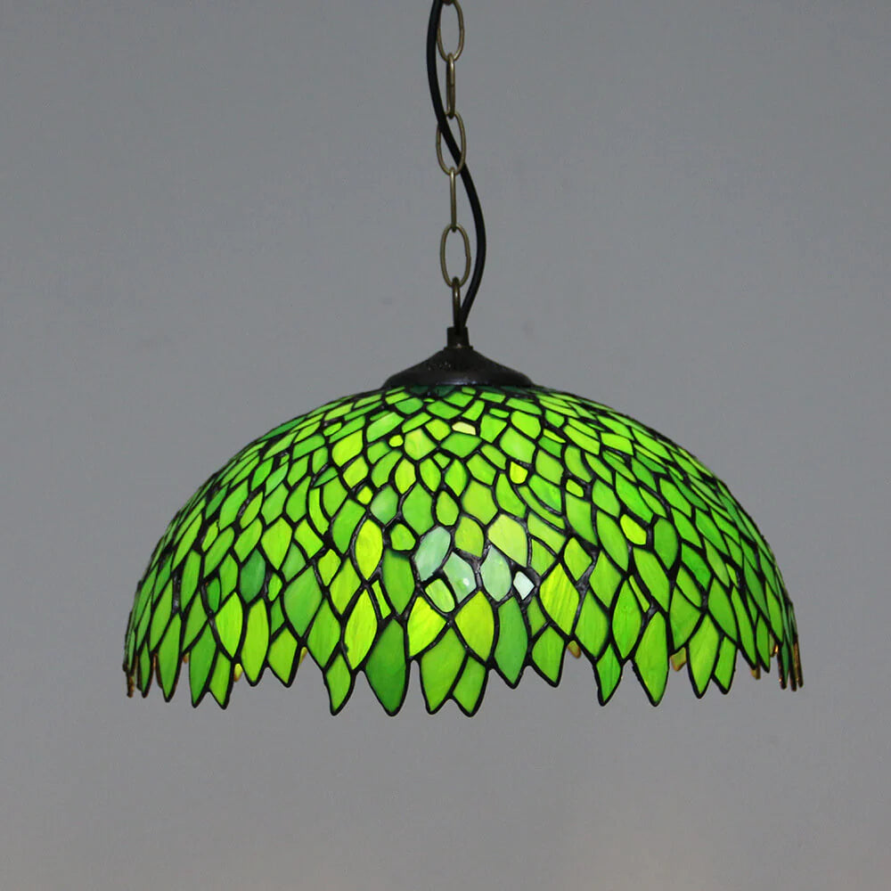 Tiffany Retro Rotondo Colorato Lampade a sospensione Vetro Soggiorno/Bar