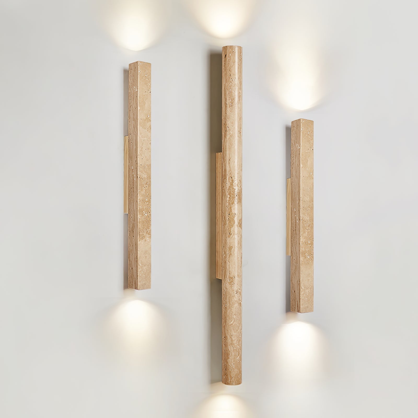 Cathais Minimalist Travertine Wall Light - Neutralighting