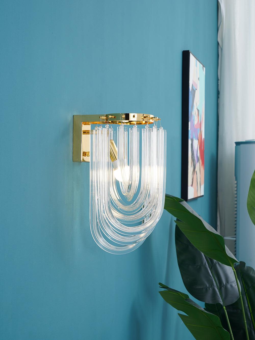 Aurora Wall Lamp Trevi Murano Glass Gold Modern Luxury - Neutralighting