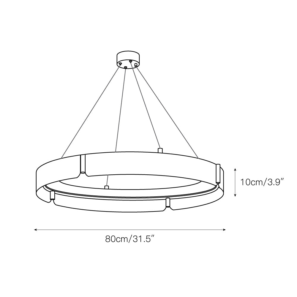 Alraeion Modern Minimalist Metal Chandelier - Lamp Copper