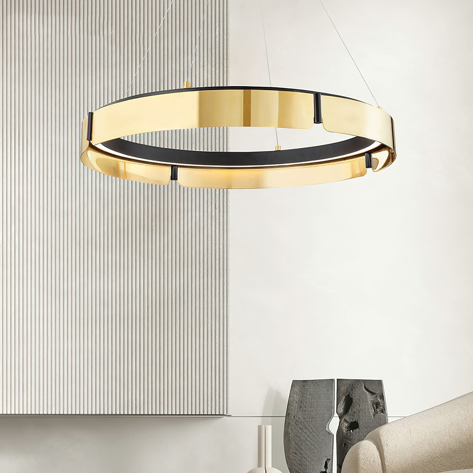 Alraeion Modern Minimalist Metal Chandelier - Lamp Copper