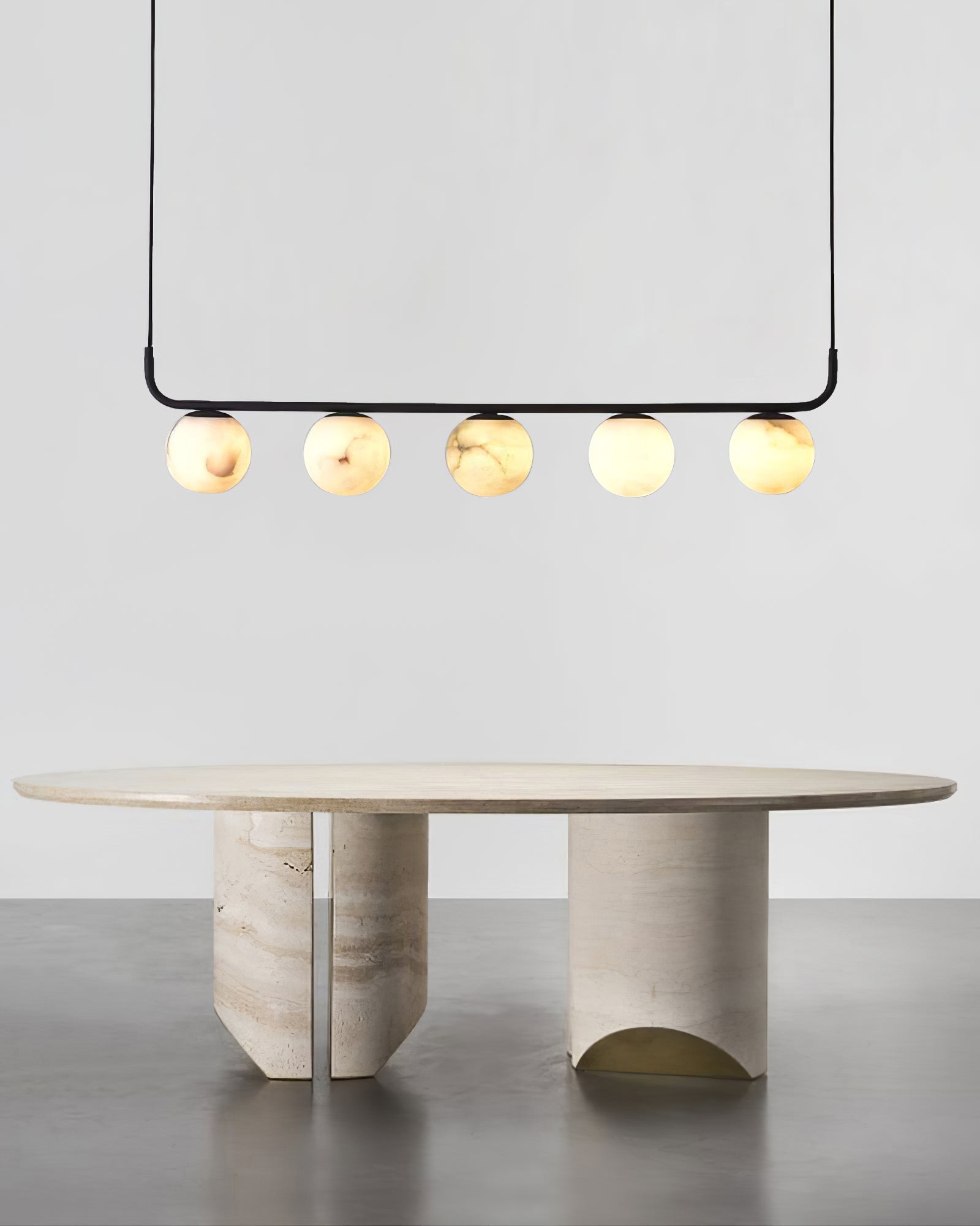 Eloryra Modern Minimalist Suspension Alabaster Pendant Lamp - Lamp Copper