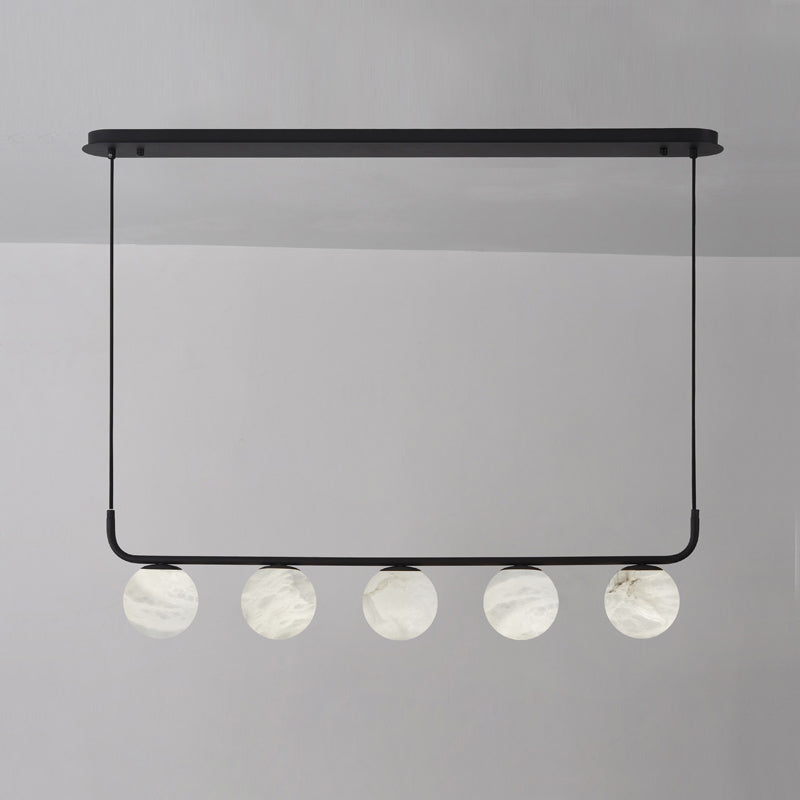 Eloryra Modern Minimalist Suspension Alabaster Pendant Lamp - Lamp Copper