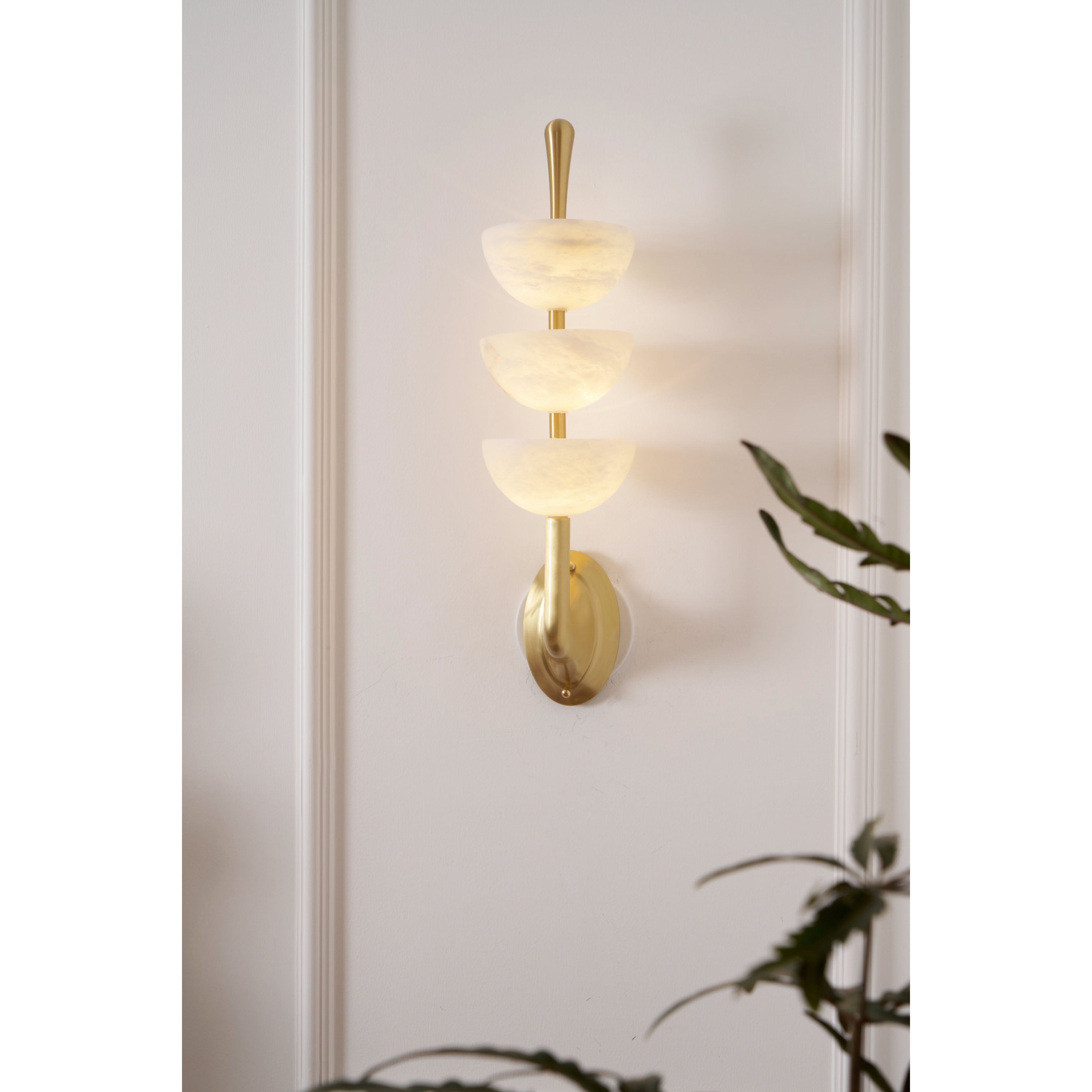 Vitheiel Modern Minimalist Art Alabaster Wall Lamp - Lamp Copper