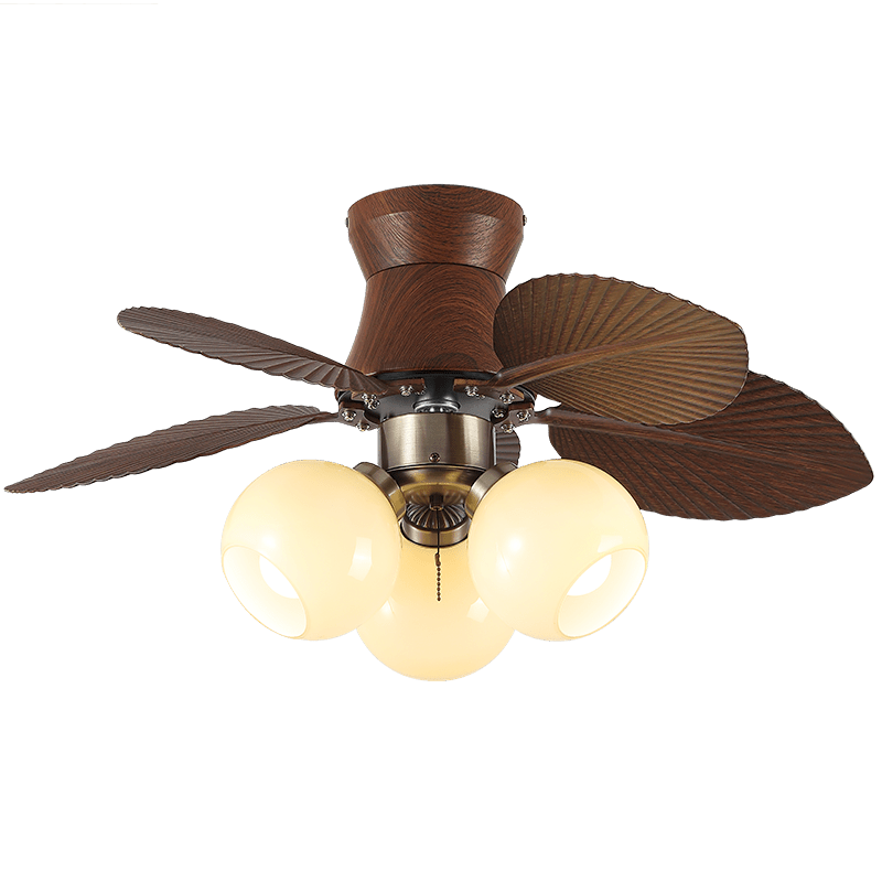 Ventilatore da soffitto con luce Walden Oak con opzione lampadina Edison