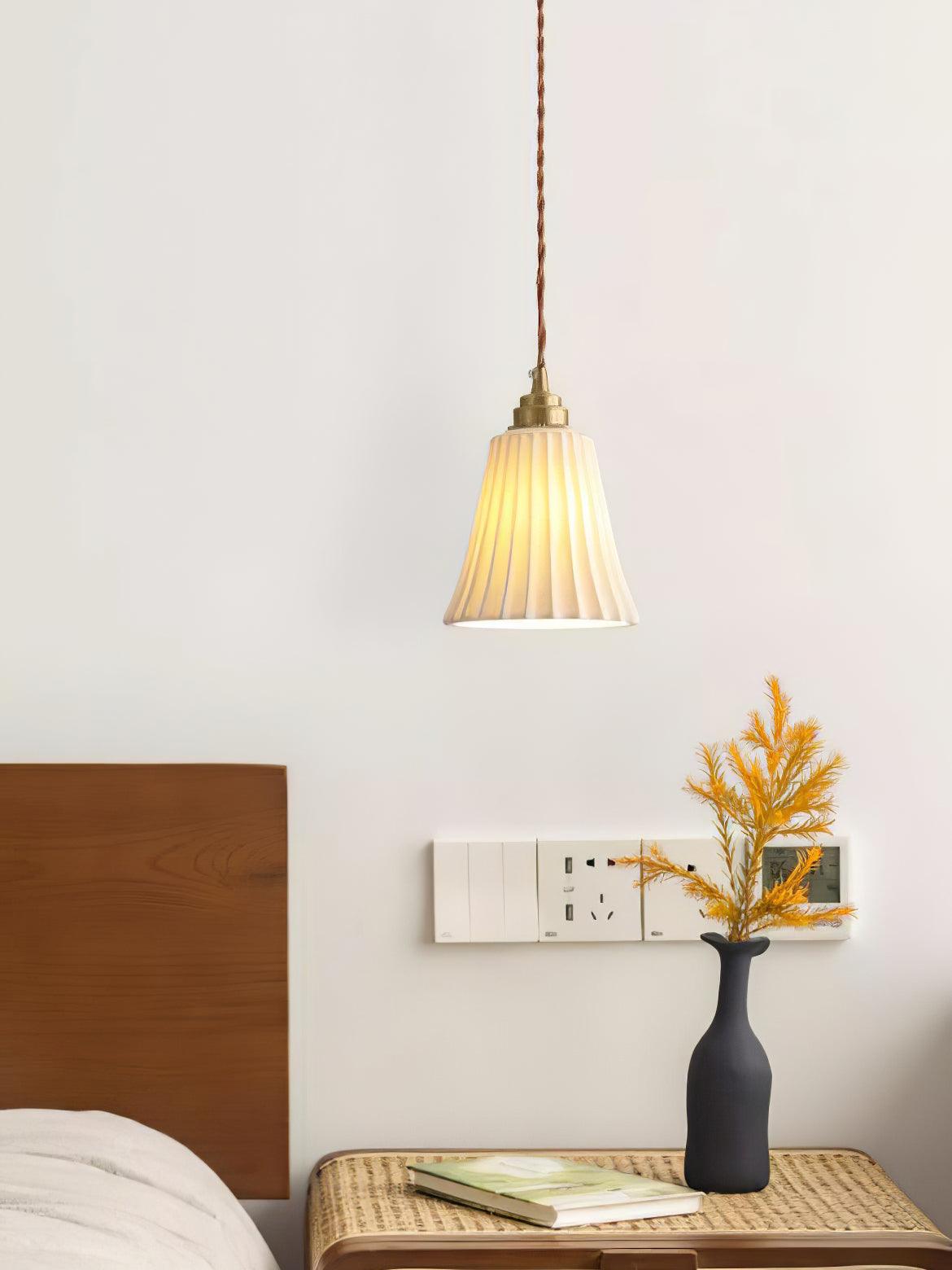 Trumpet Ceramic Pendant Light - Blowlighting
