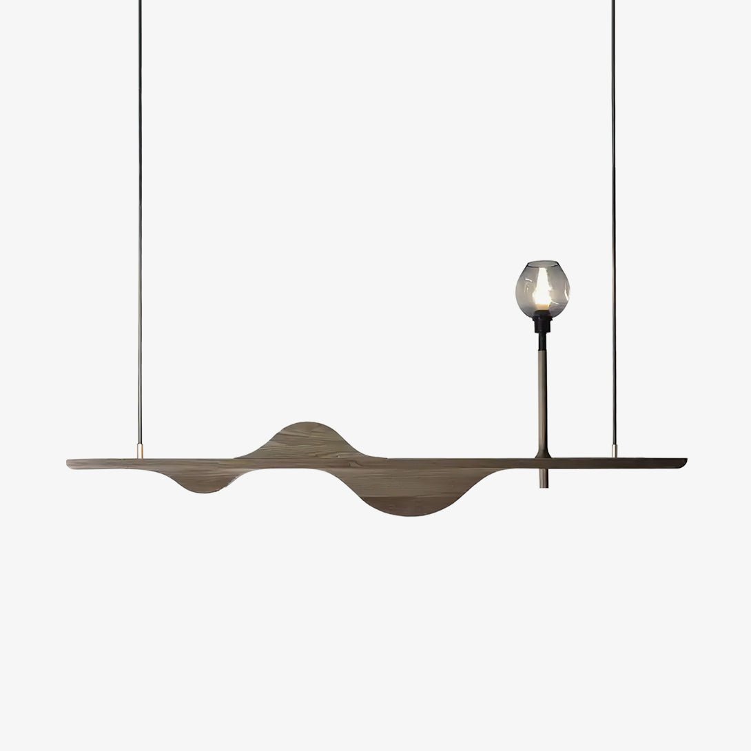 Cushais Wave Wood Pendant Light - Blowlighting