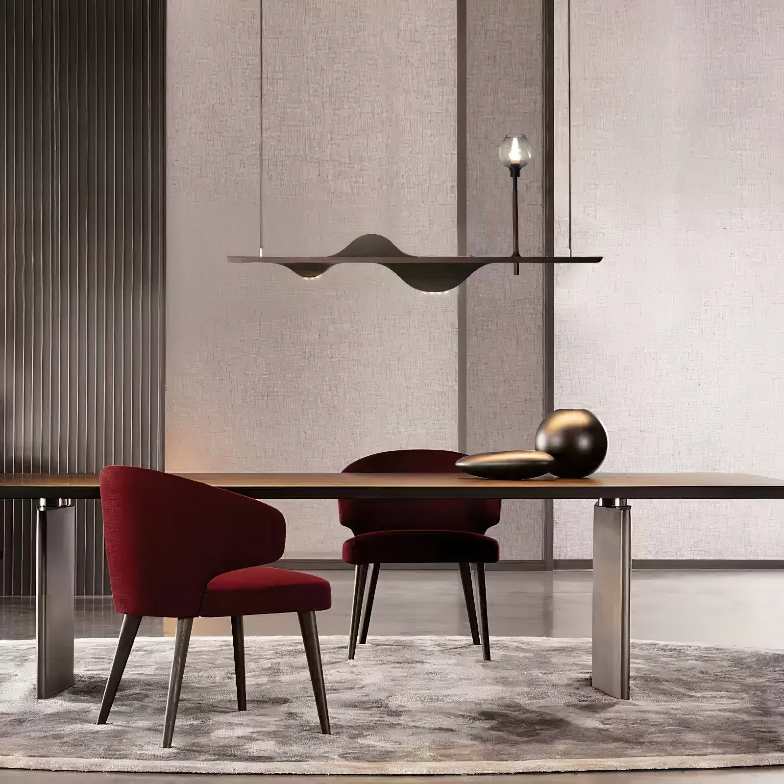 Cushais Wave Wood Pendant Light - Blowlighting