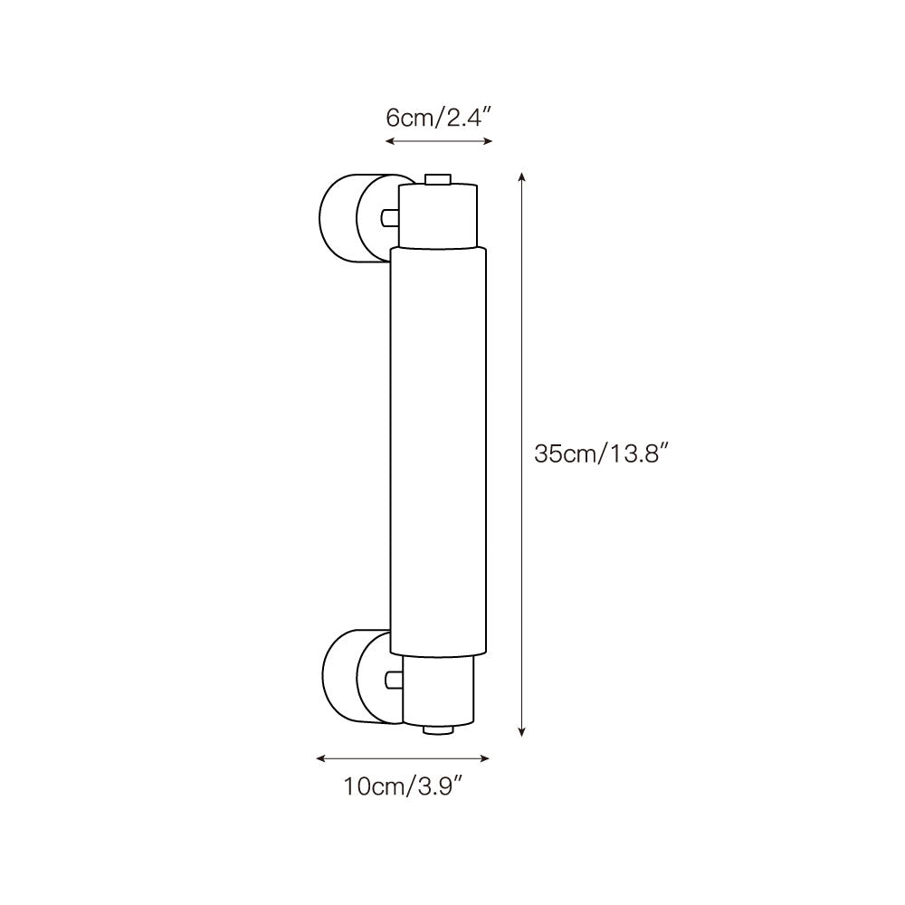 Alraei Modern Minimalist Tube Alabaster Wall Lamp - Lamp Copper